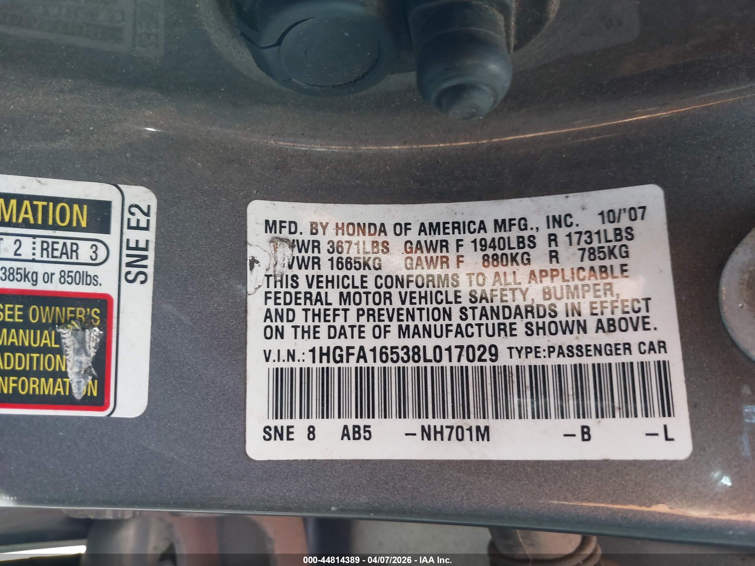 HONDA CIVIC image 9