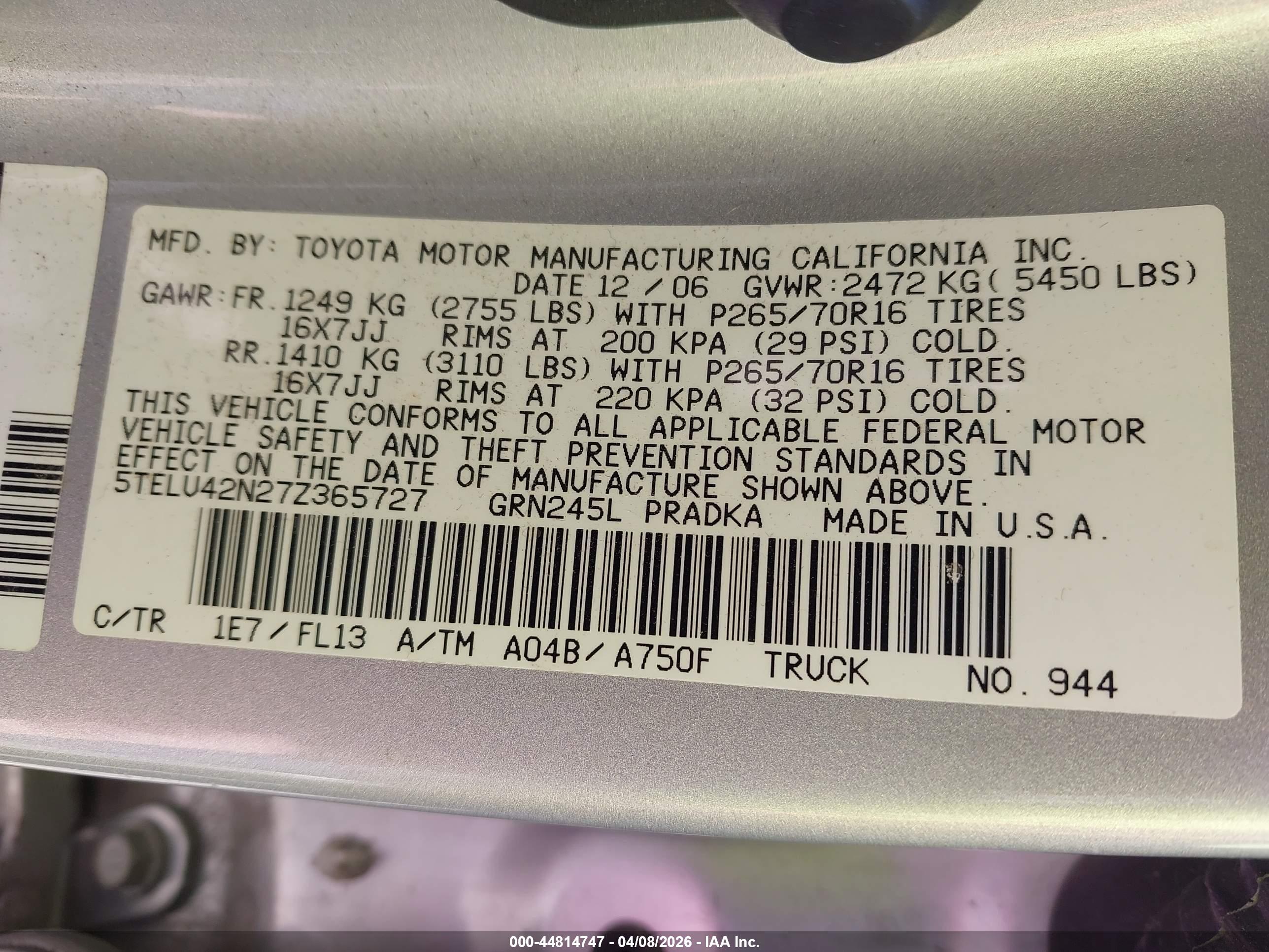 TOYOTA TACOMA image 9