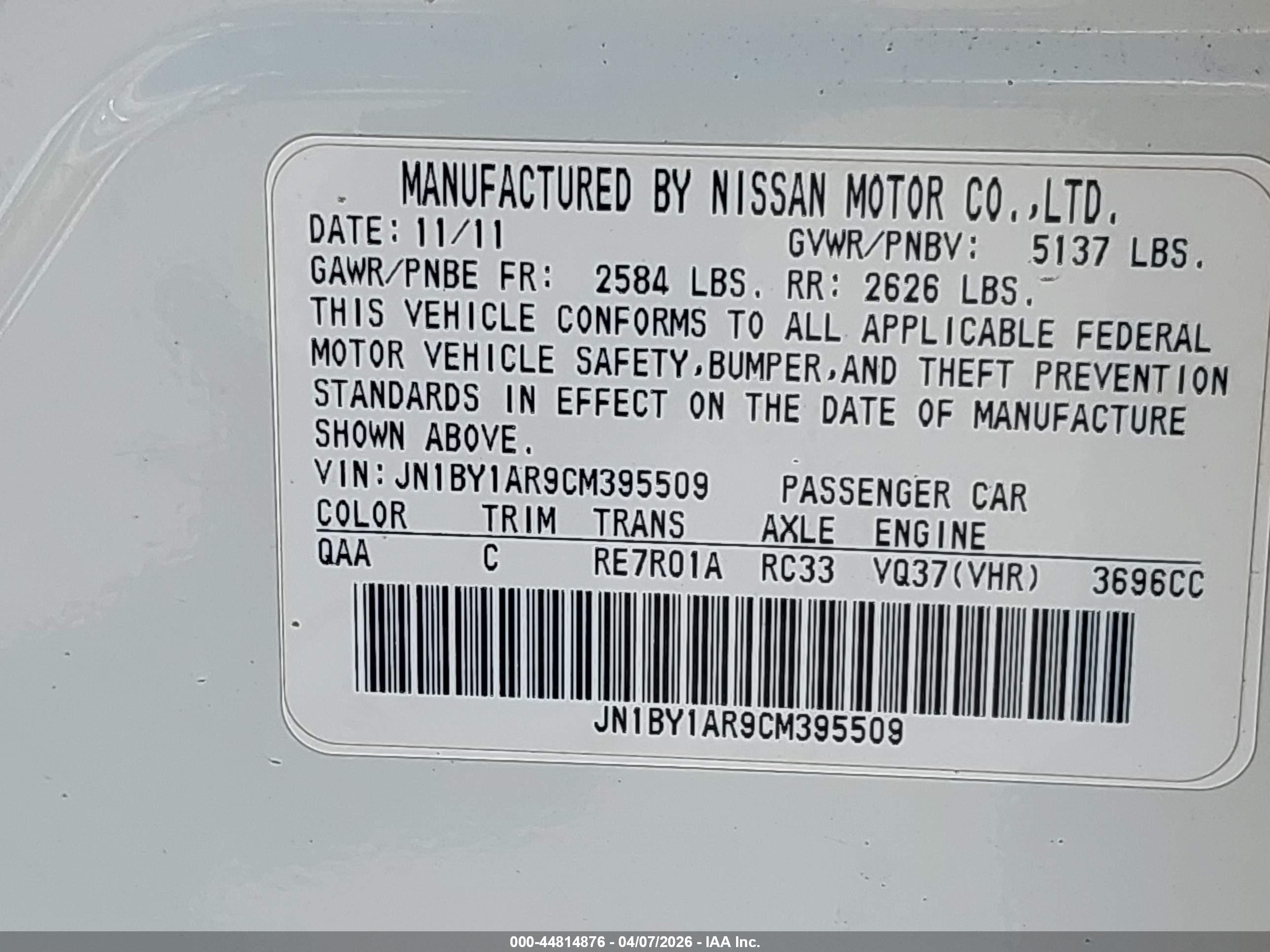 INFINITI M37X image 9