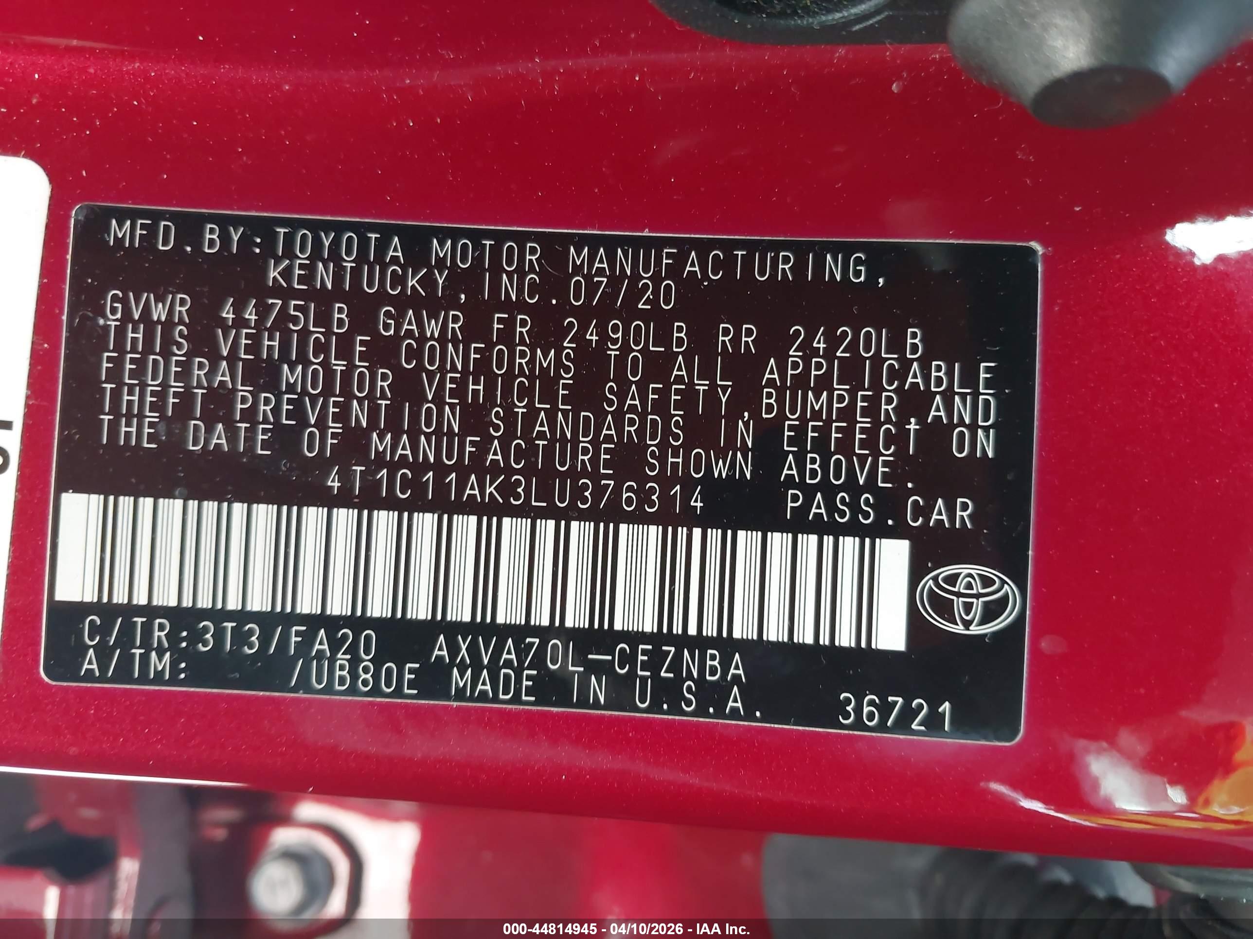 TOYOTA CAMRY image 9