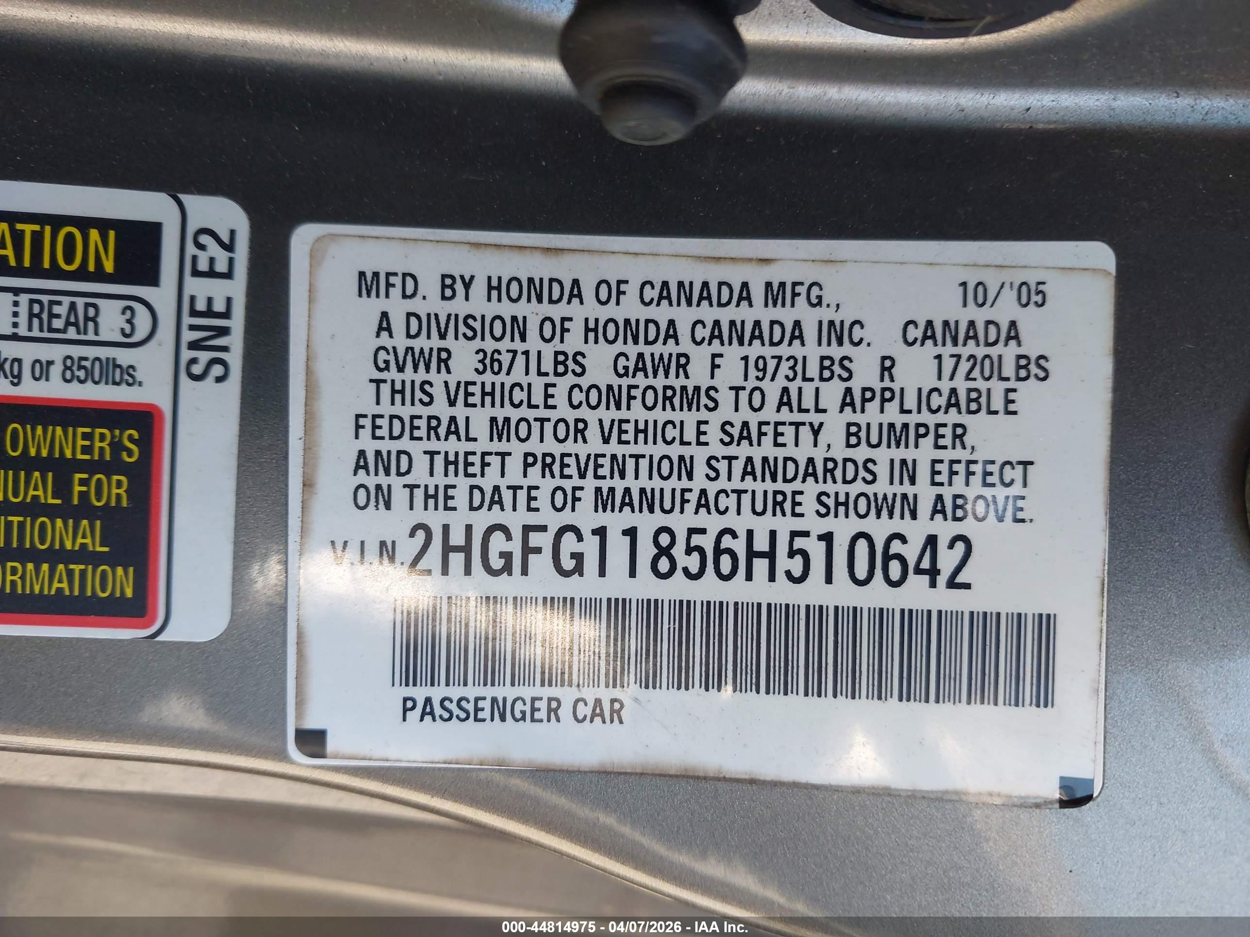 HONDA CIVIC image 9