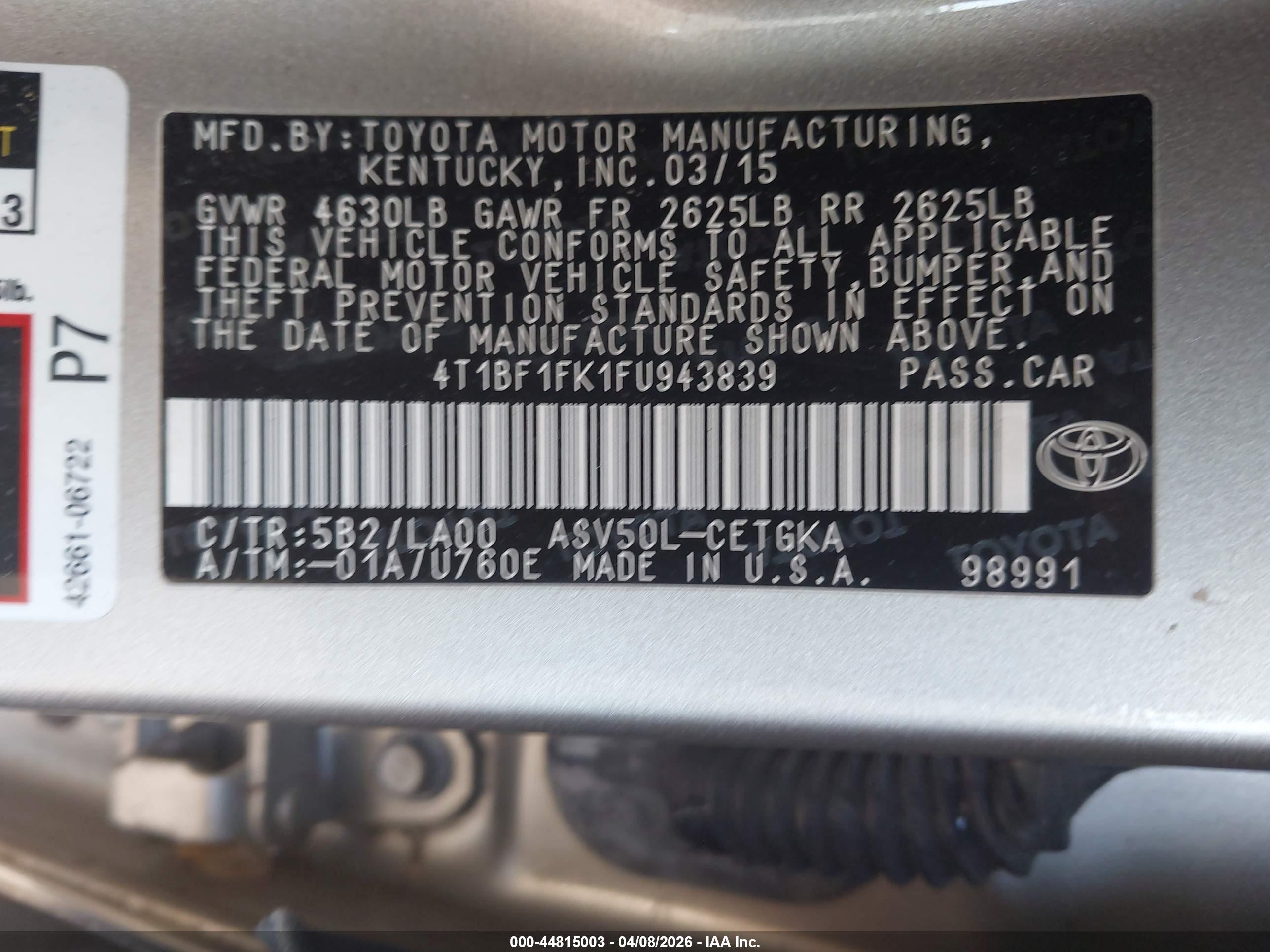 TOYOTA CAMRY image 9