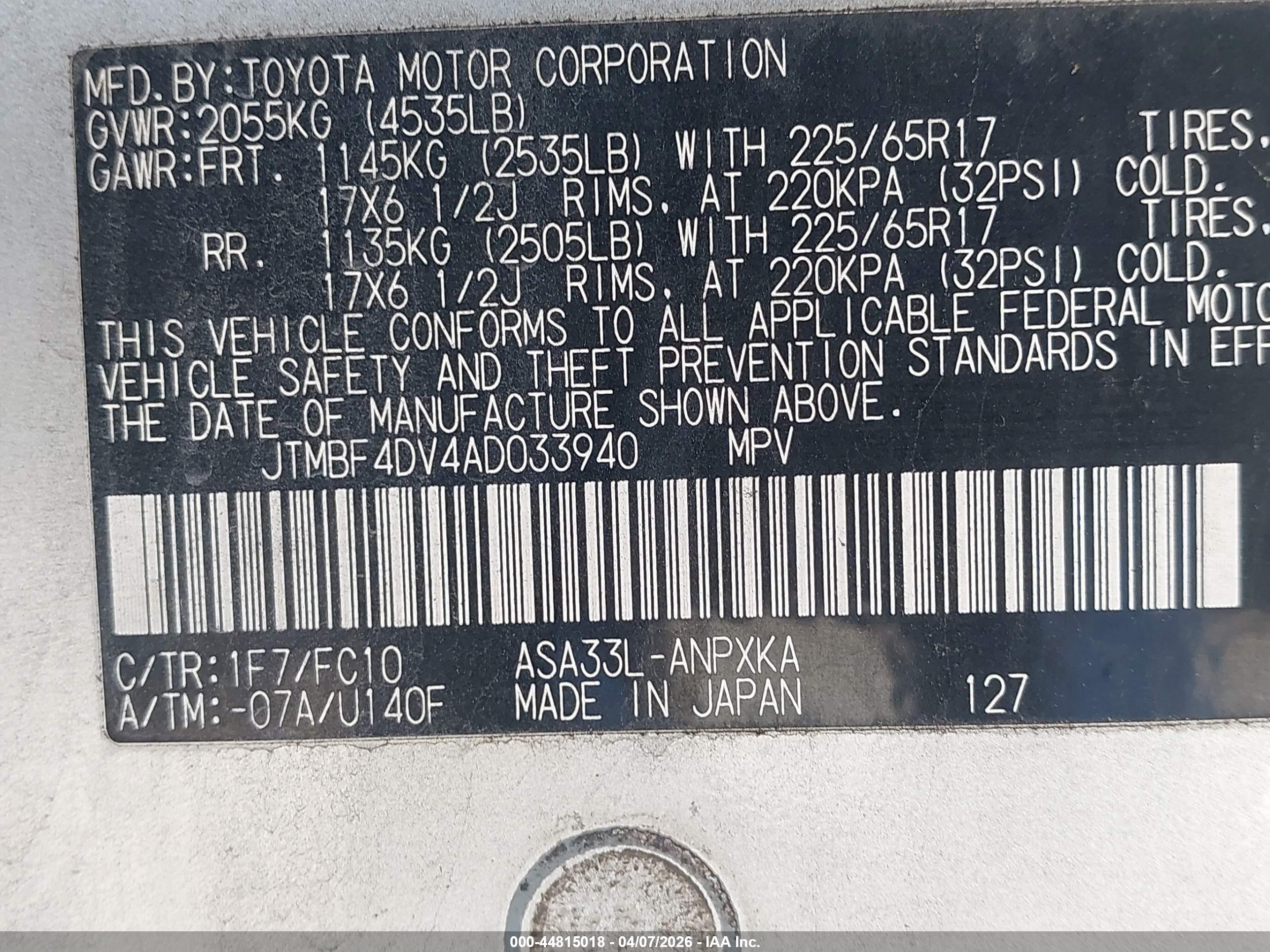 TOYOTA RAV4 image 9