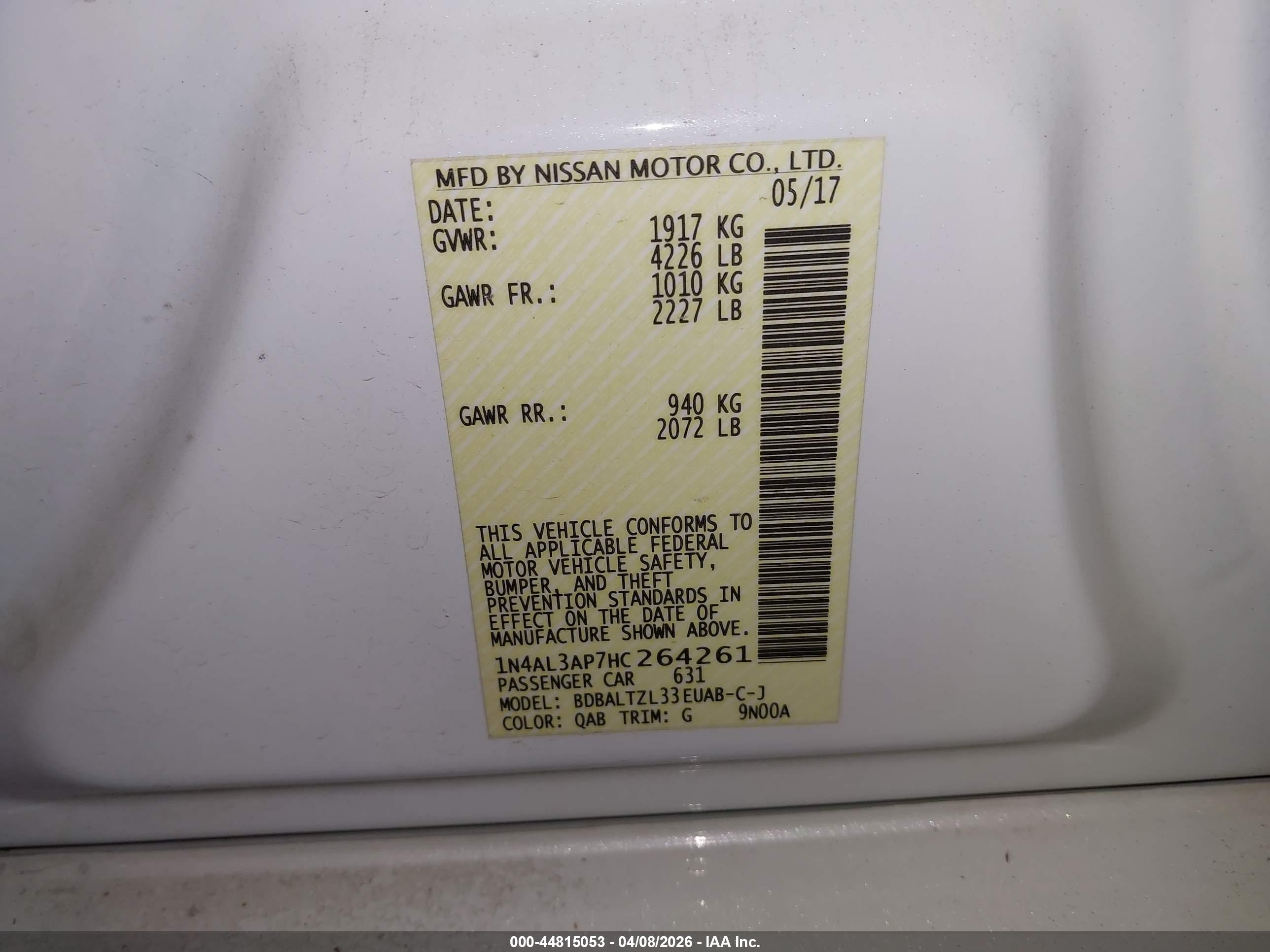 NISSAN ALTIMA image 9