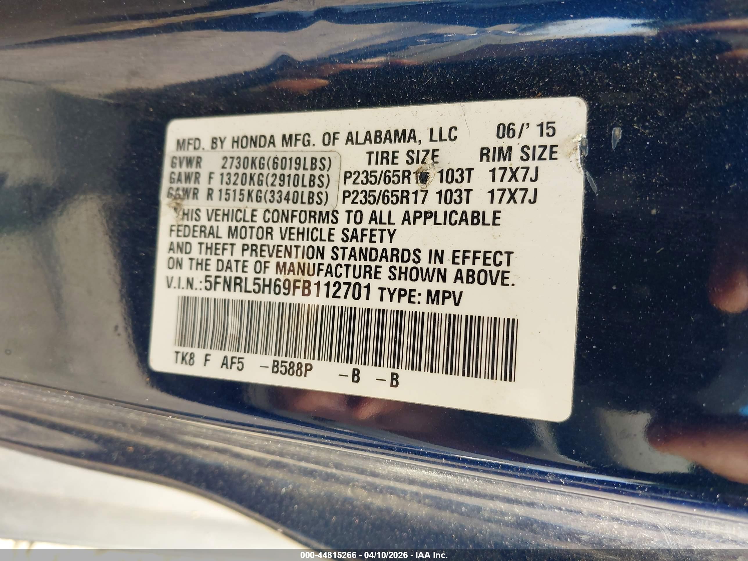 HONDA ODYSSEY image 9