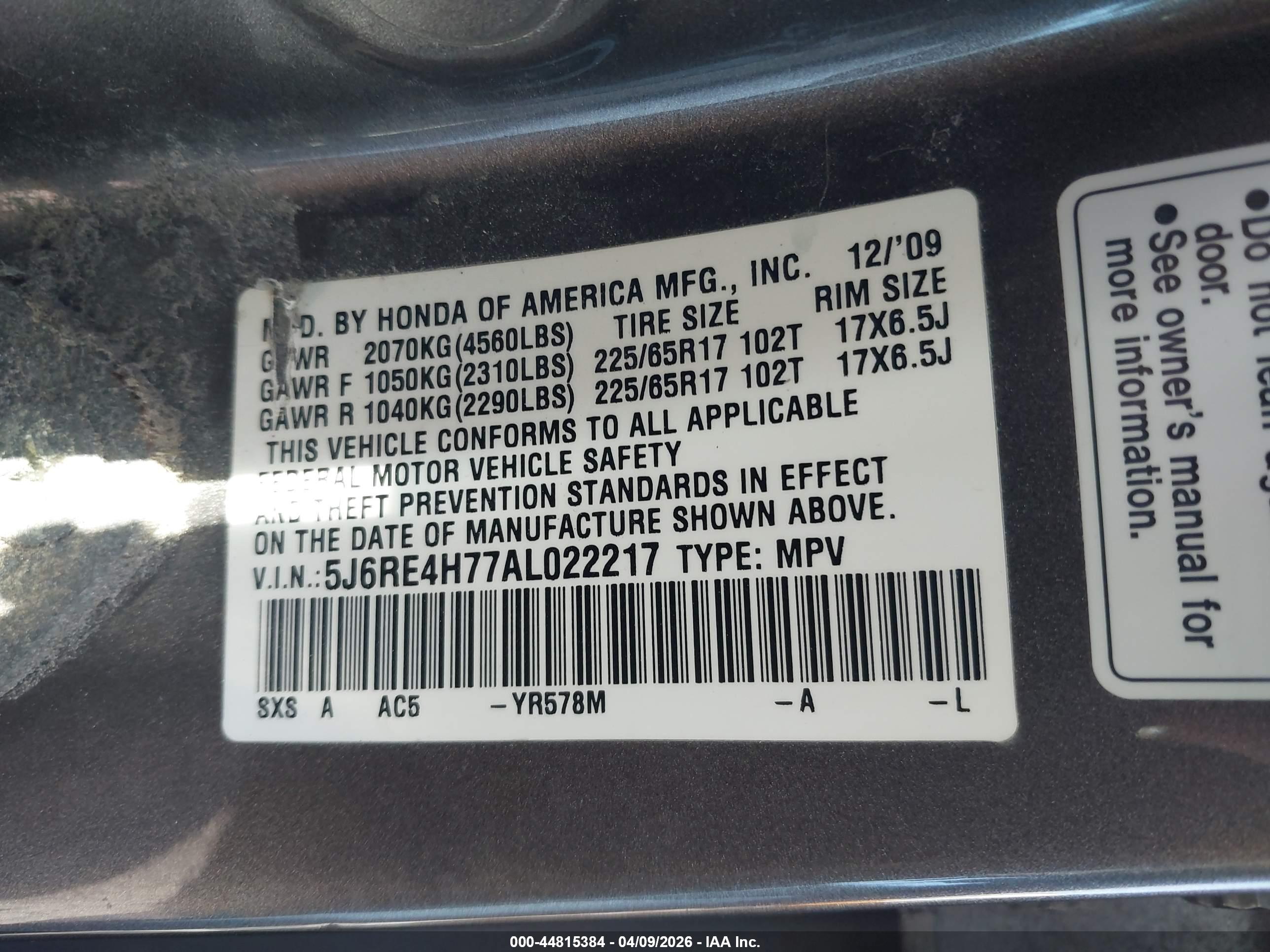 HONDA CR-V image 9