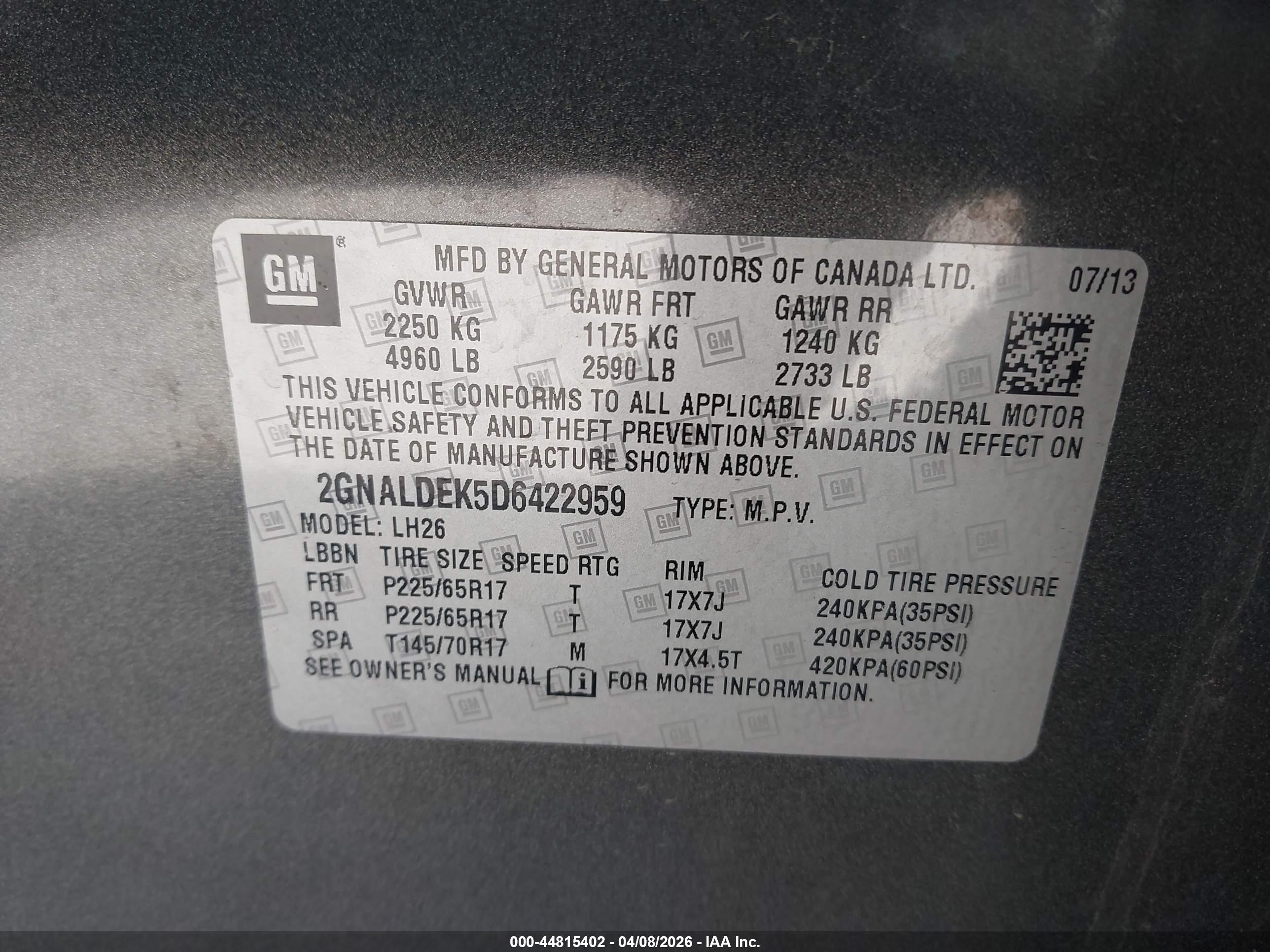 CHEVROLET EQUINOX image 9