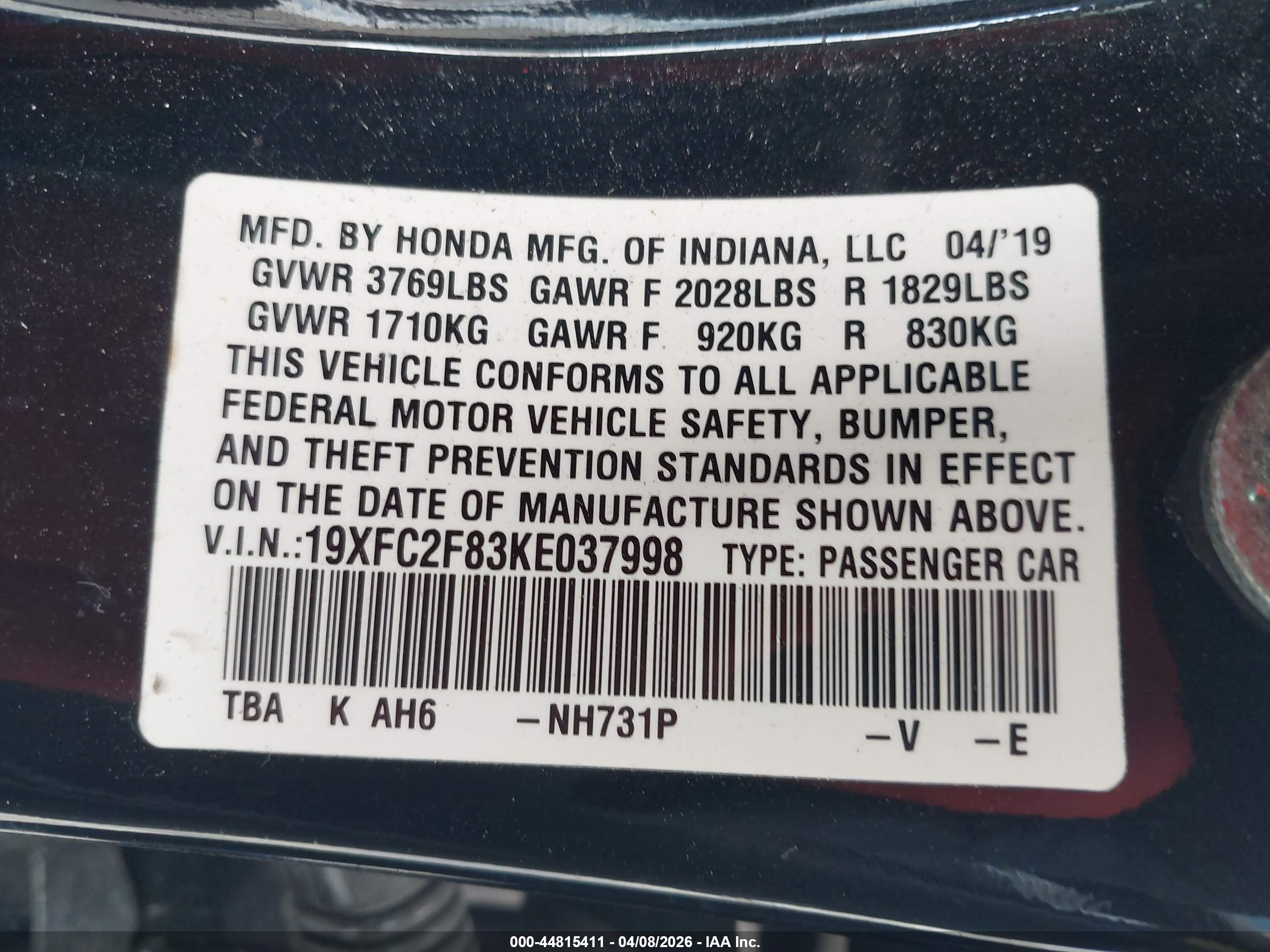 HONDA CIVIC image 9