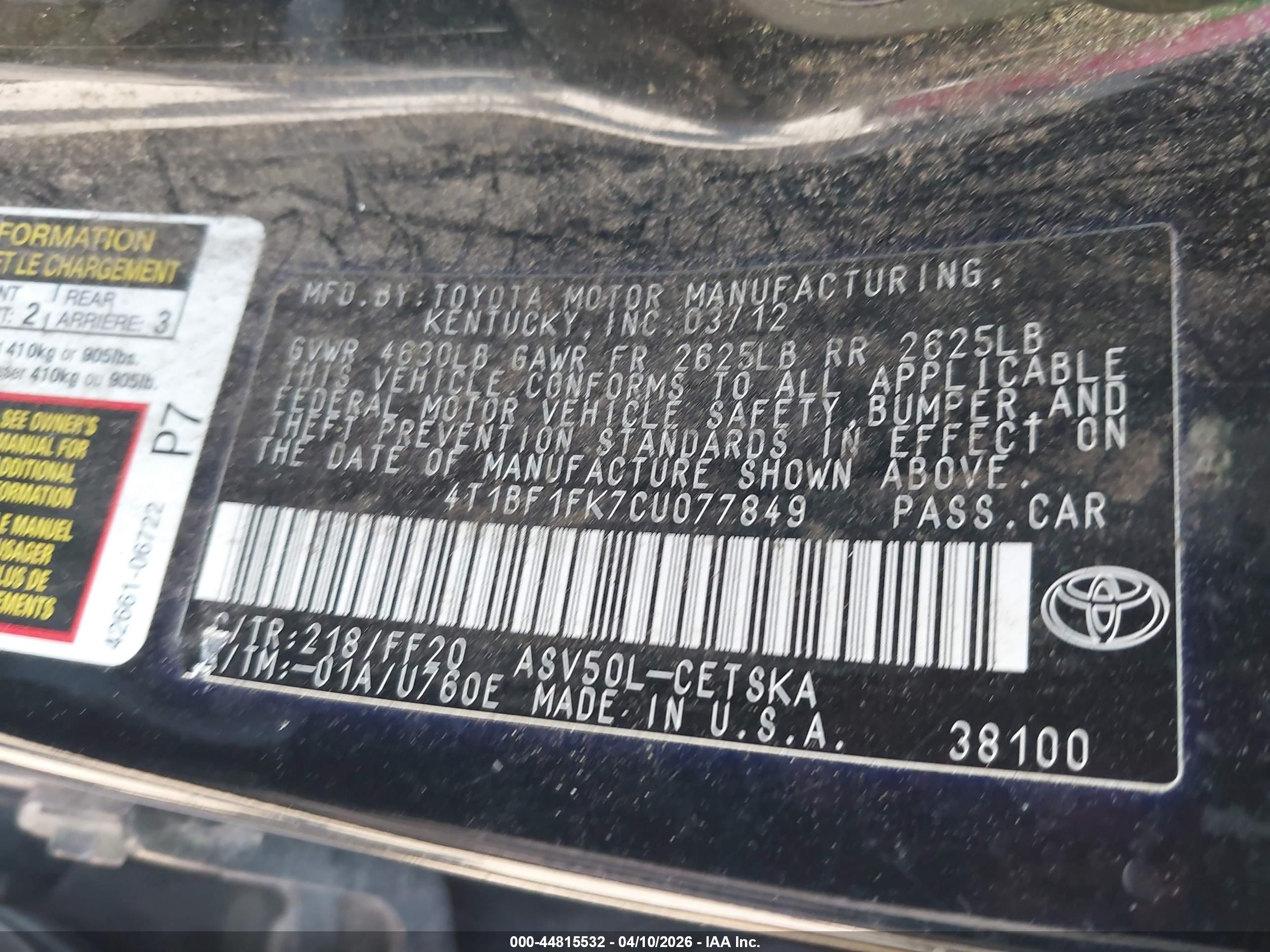 TOYOTA CAMRY image 9