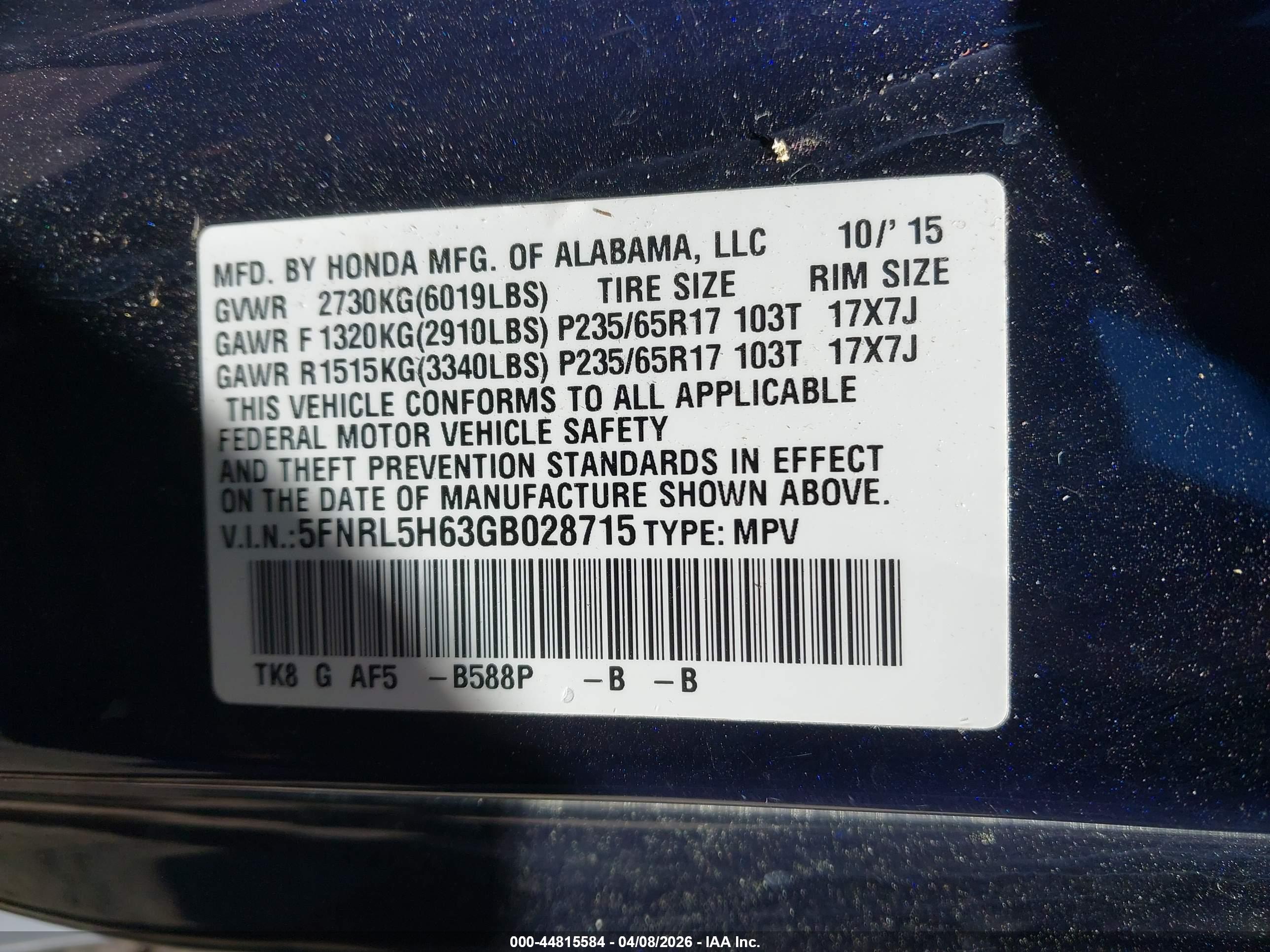 HONDA ODYSSEY image 9