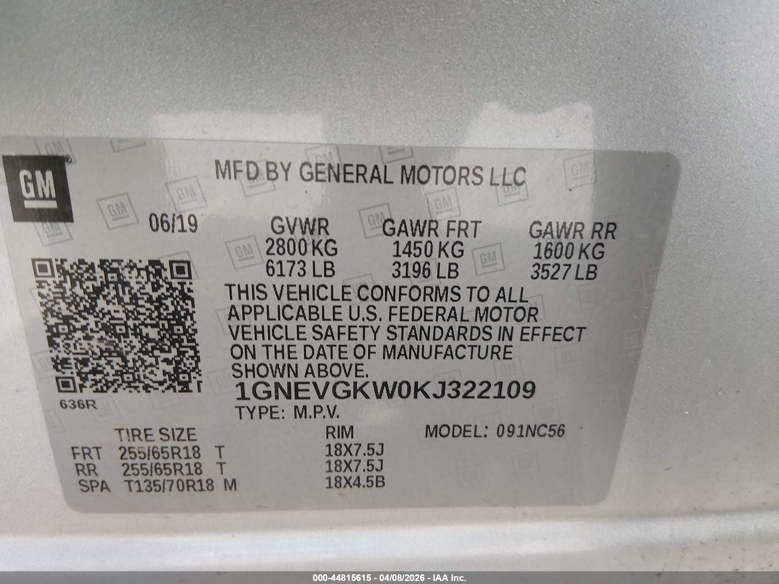 CHEVROLET TRAVERSE image 9