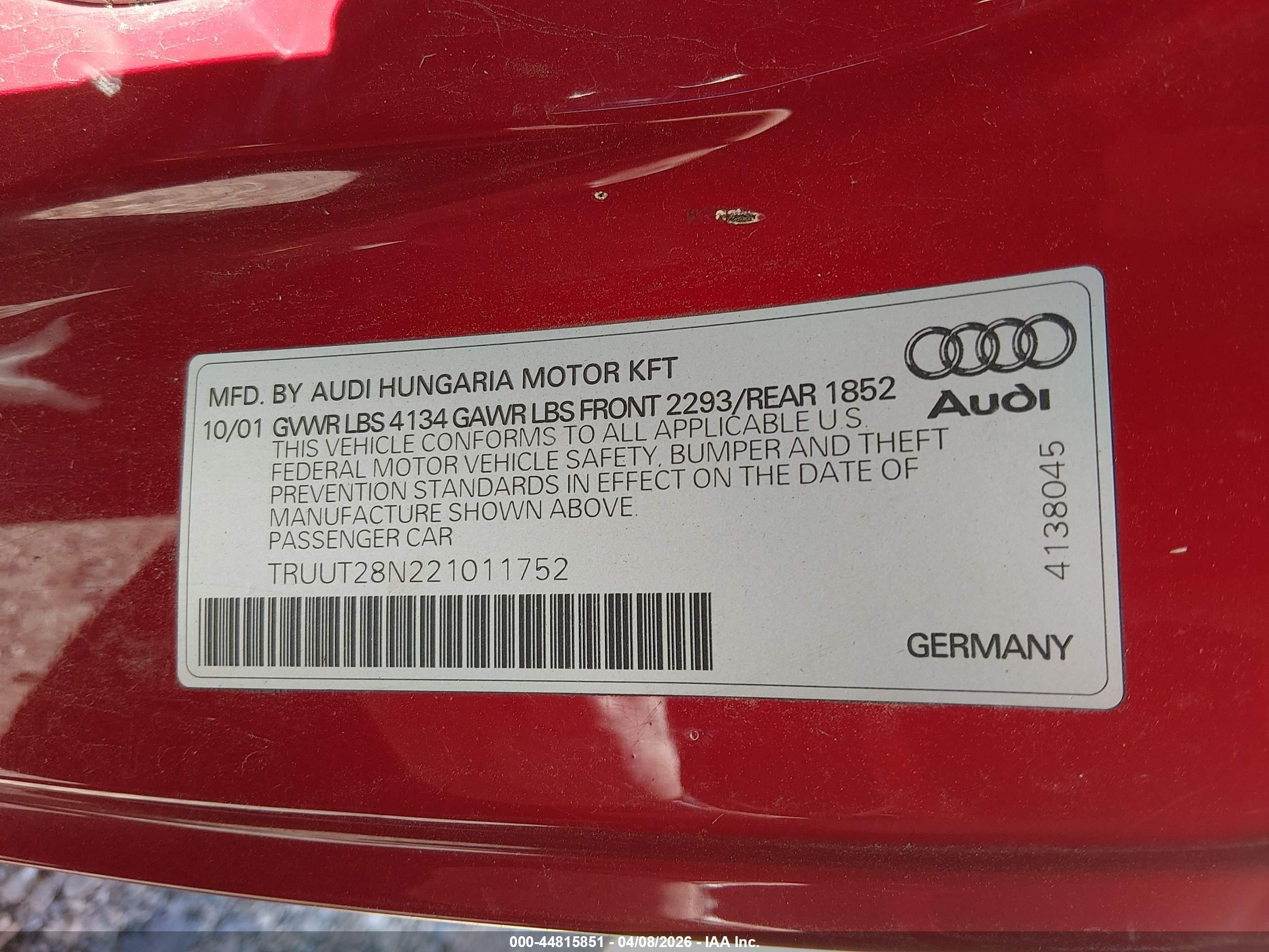 AUDI TT image 9