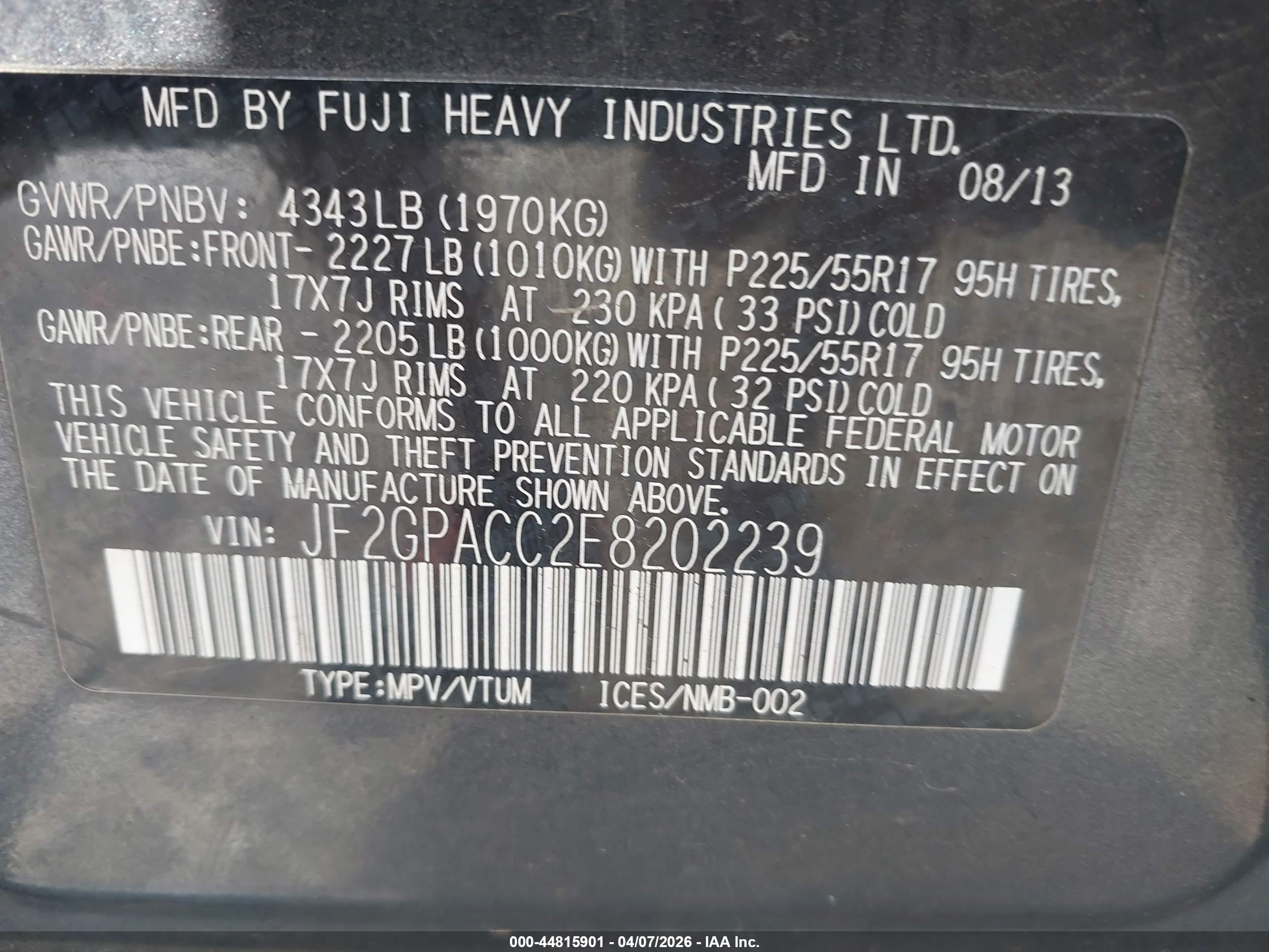 SUBARU XV image 9
