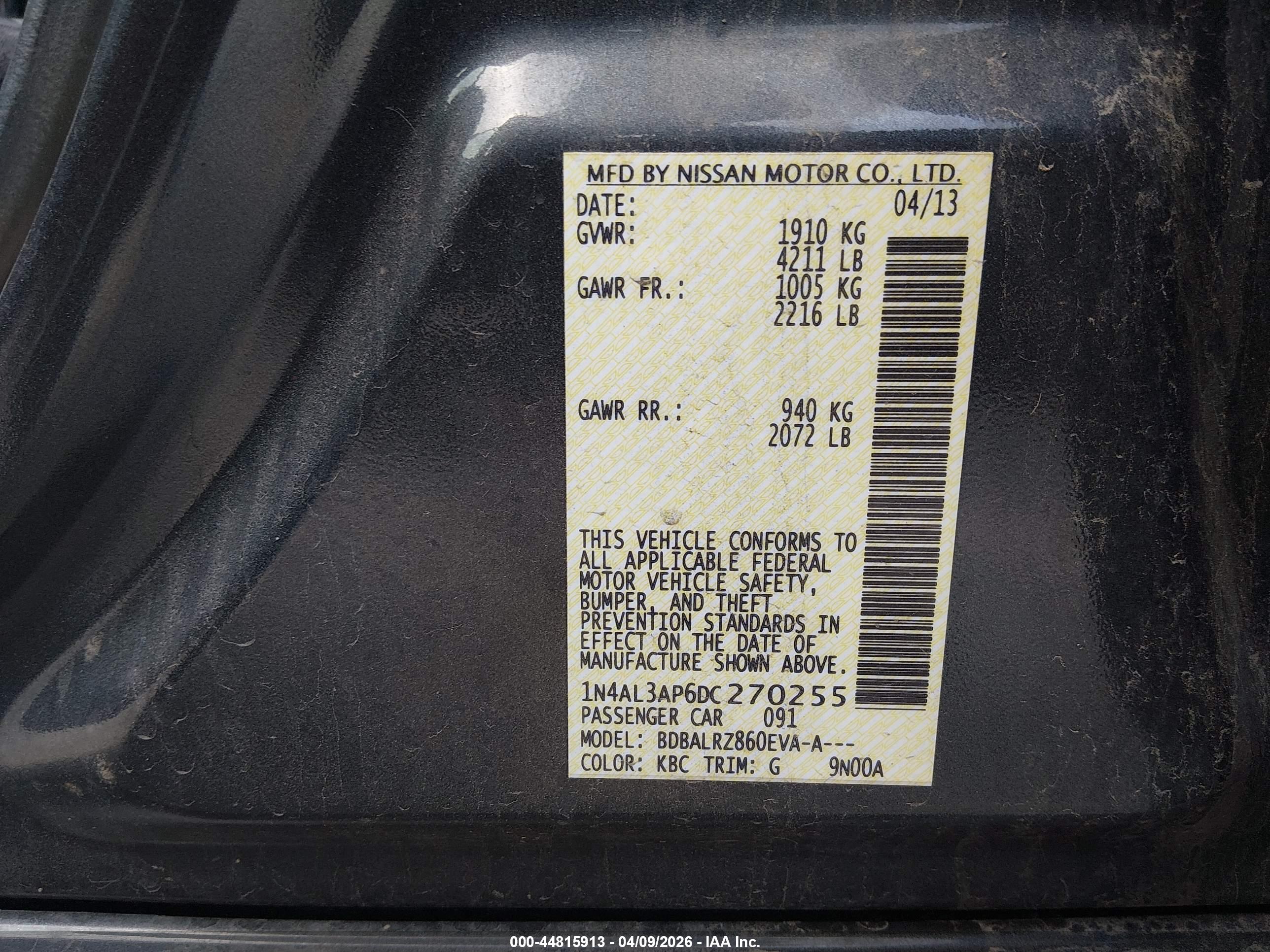 NISSAN ALTIMA image 9