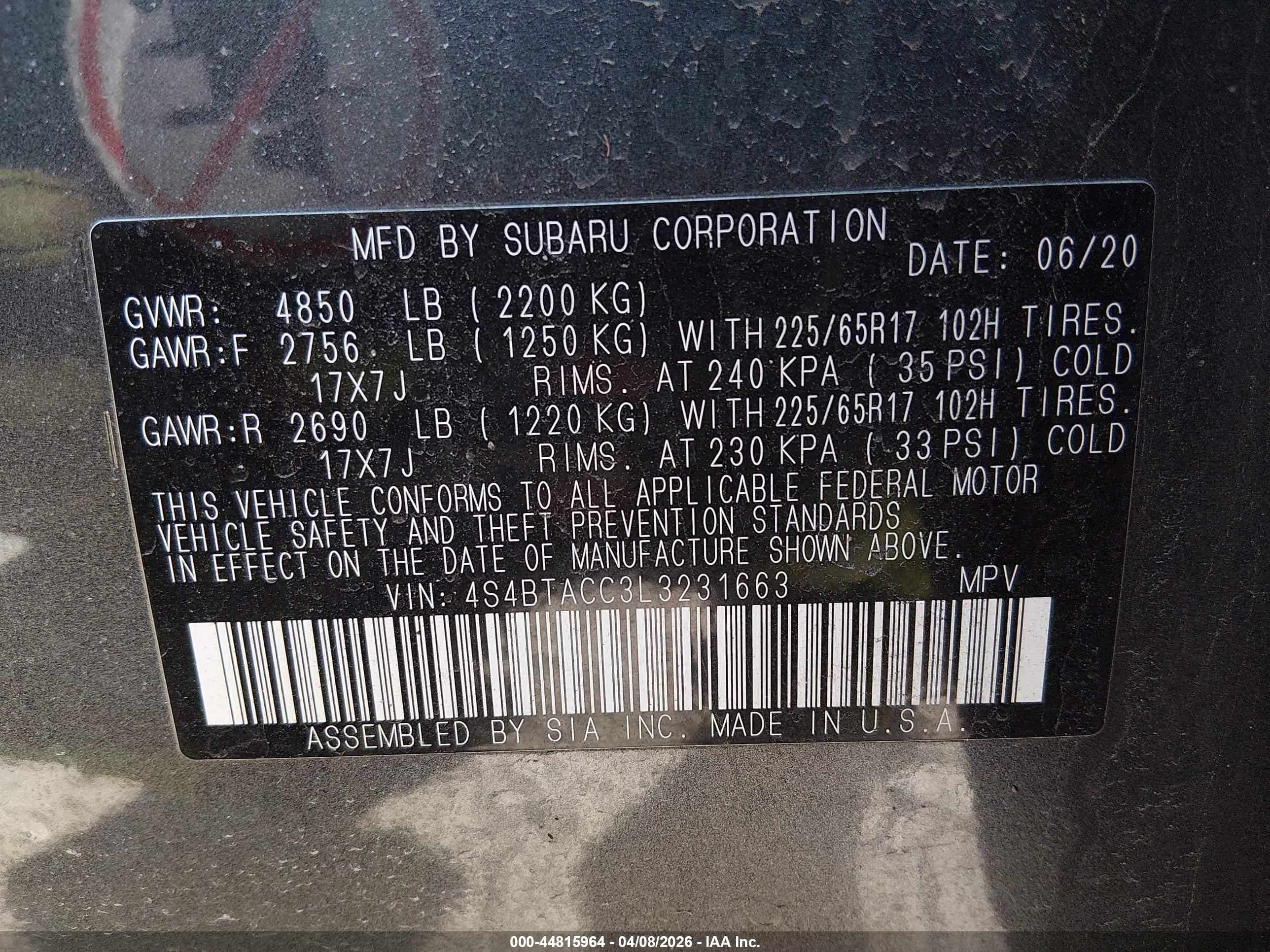 SUBARU OUTBACK image 9