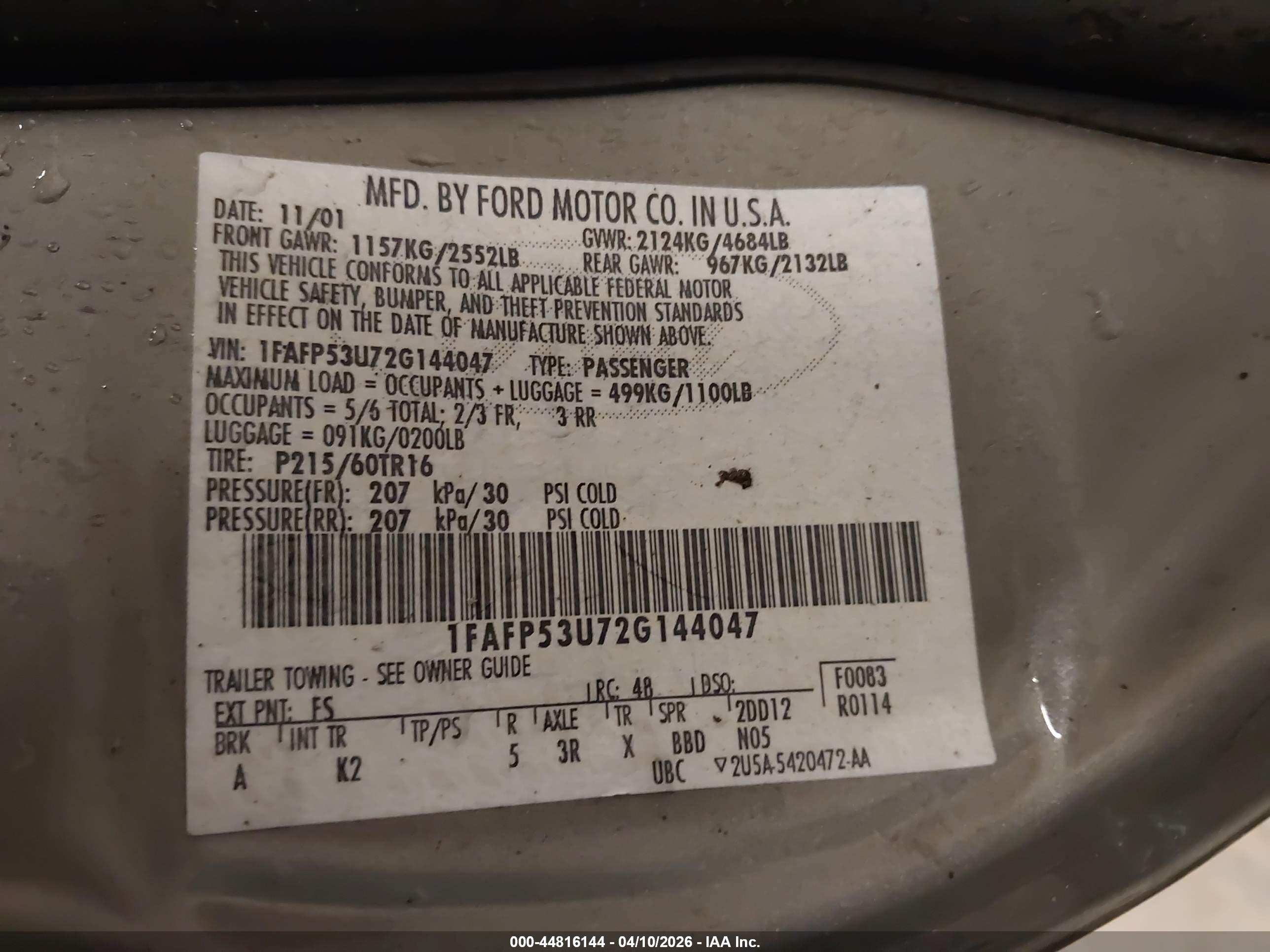FORD TAURUS image 9