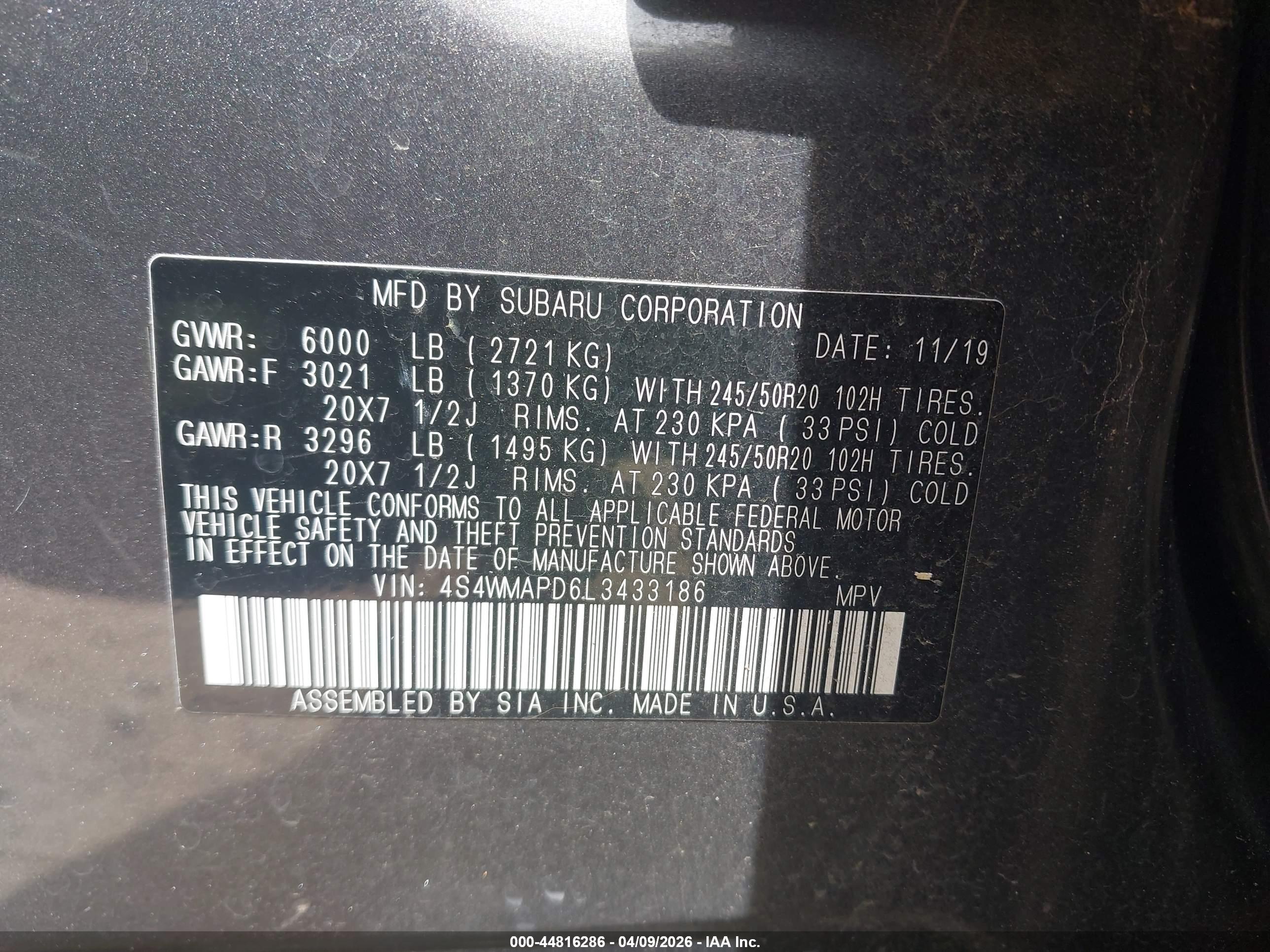 SUBARU ASCENT image 9