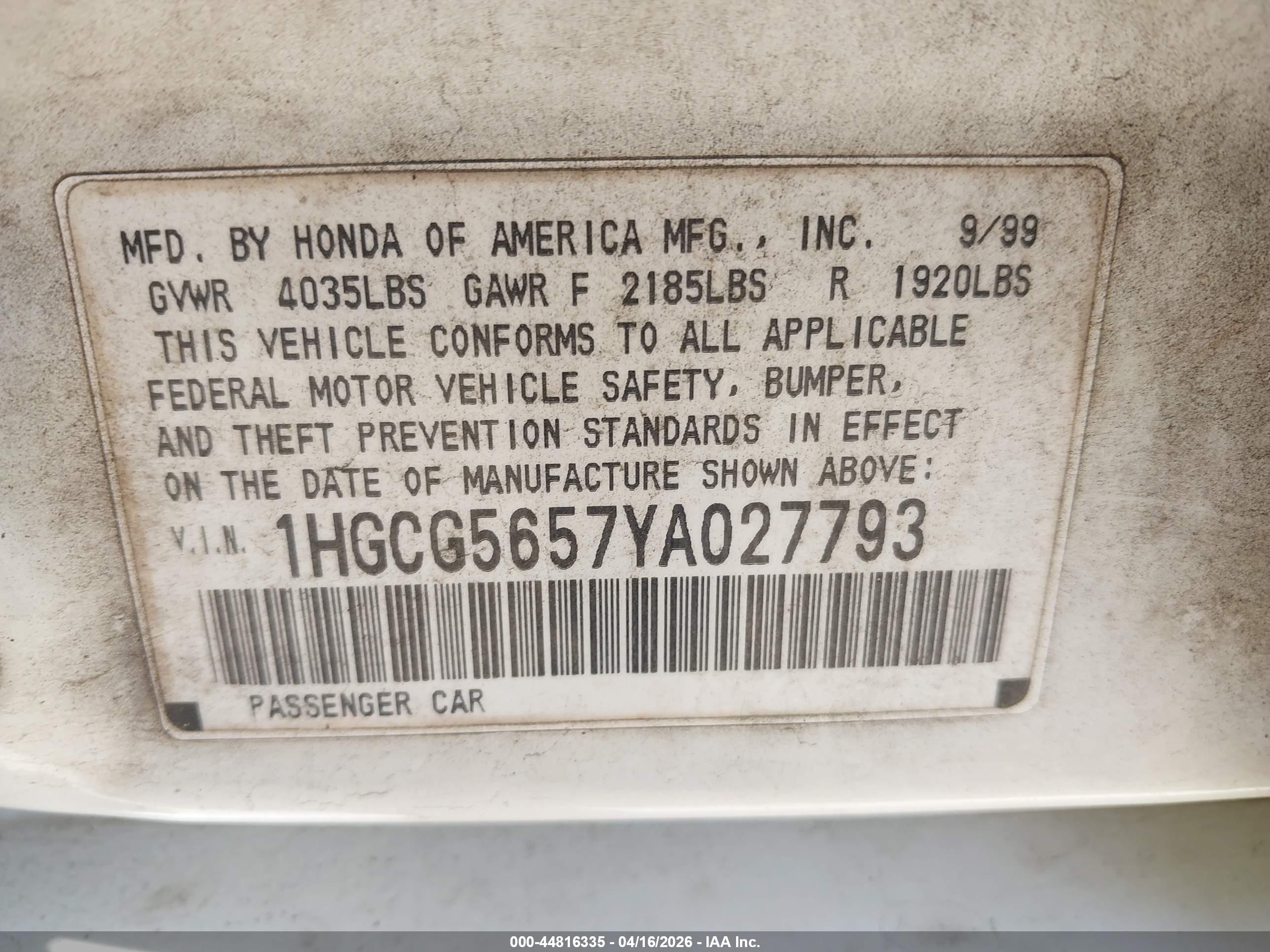 HONDA ACCORD image 9