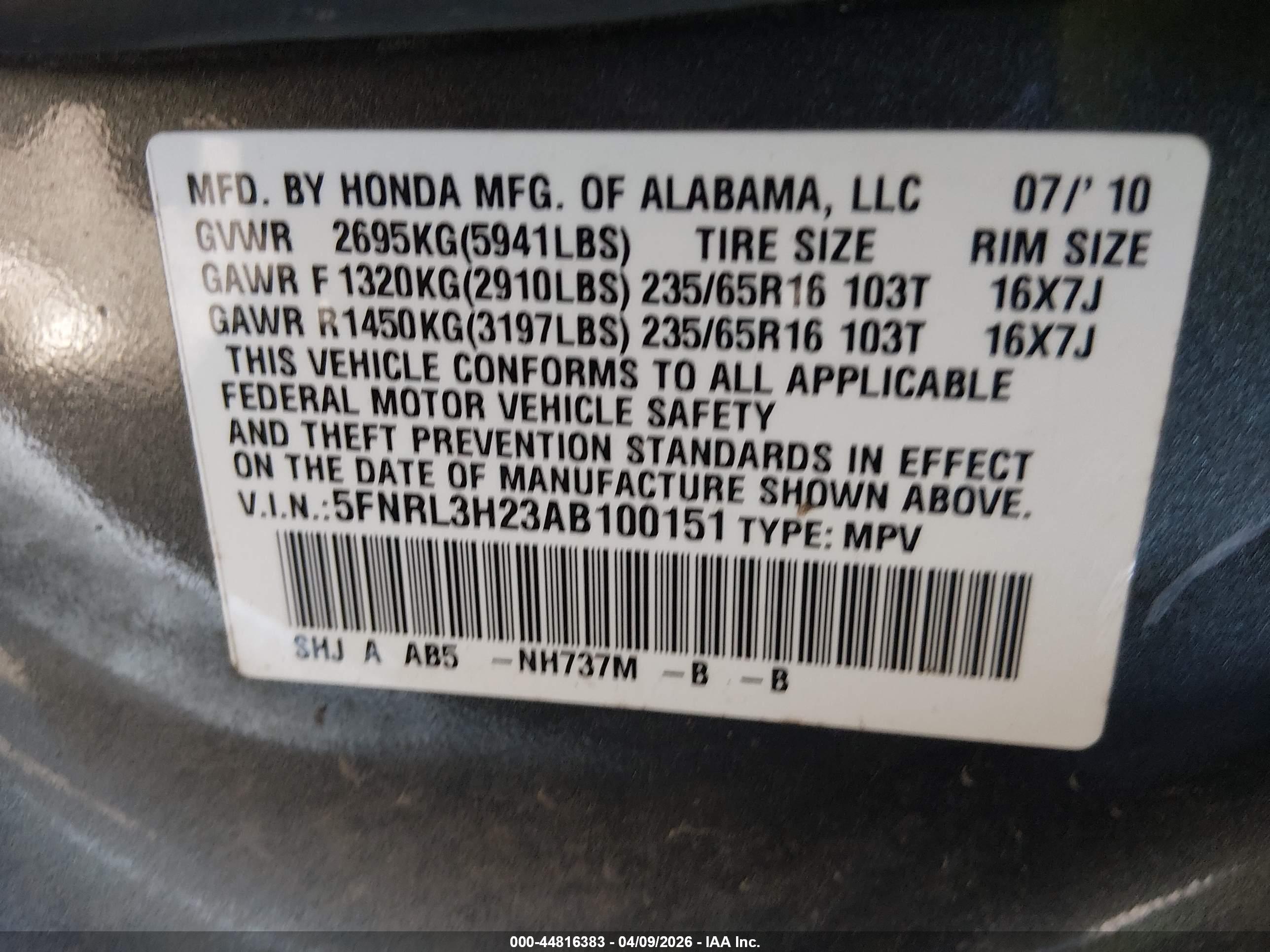 HONDA ODYSSEY image 9