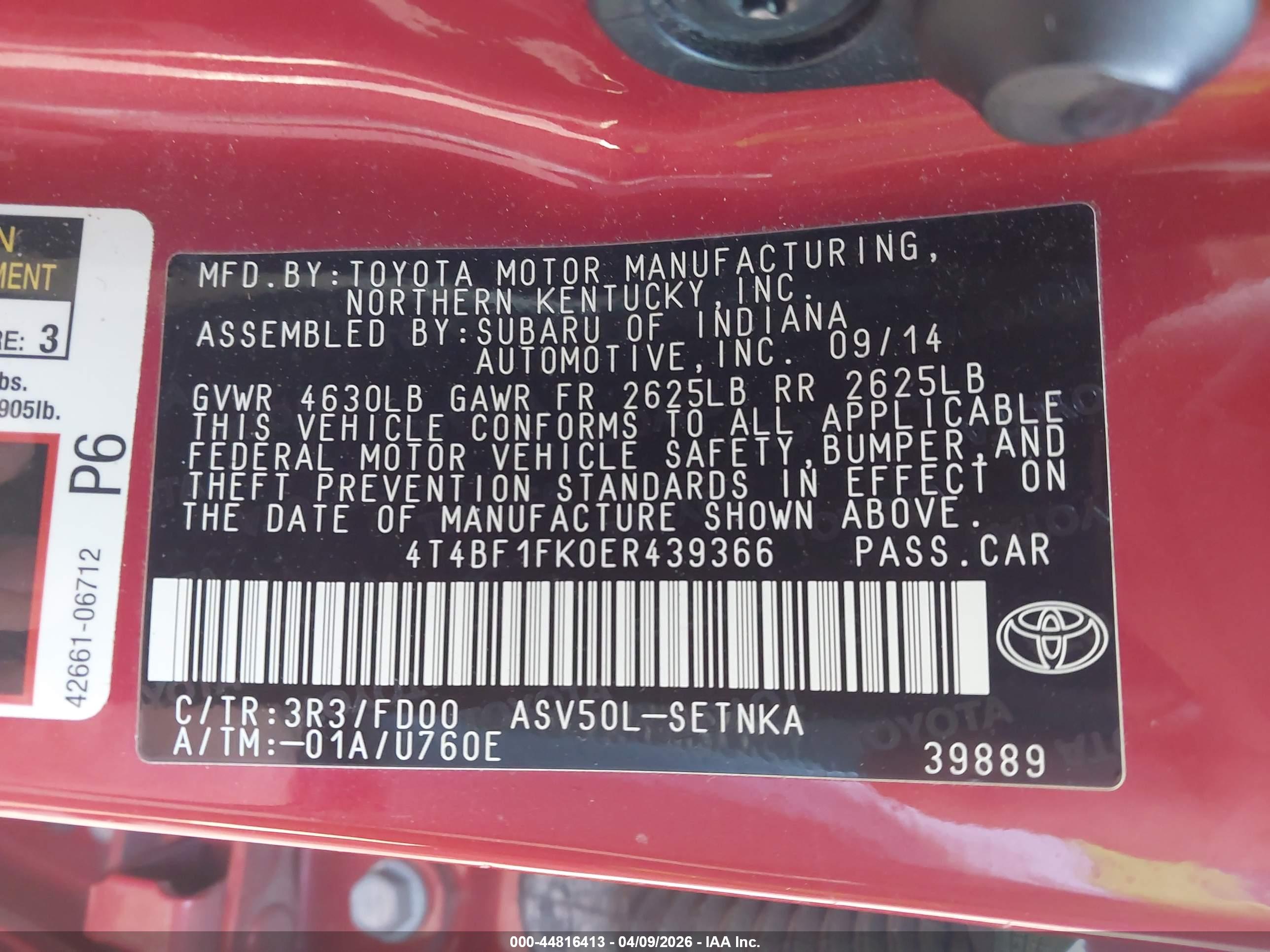 TOYOTA CAMRY image 9