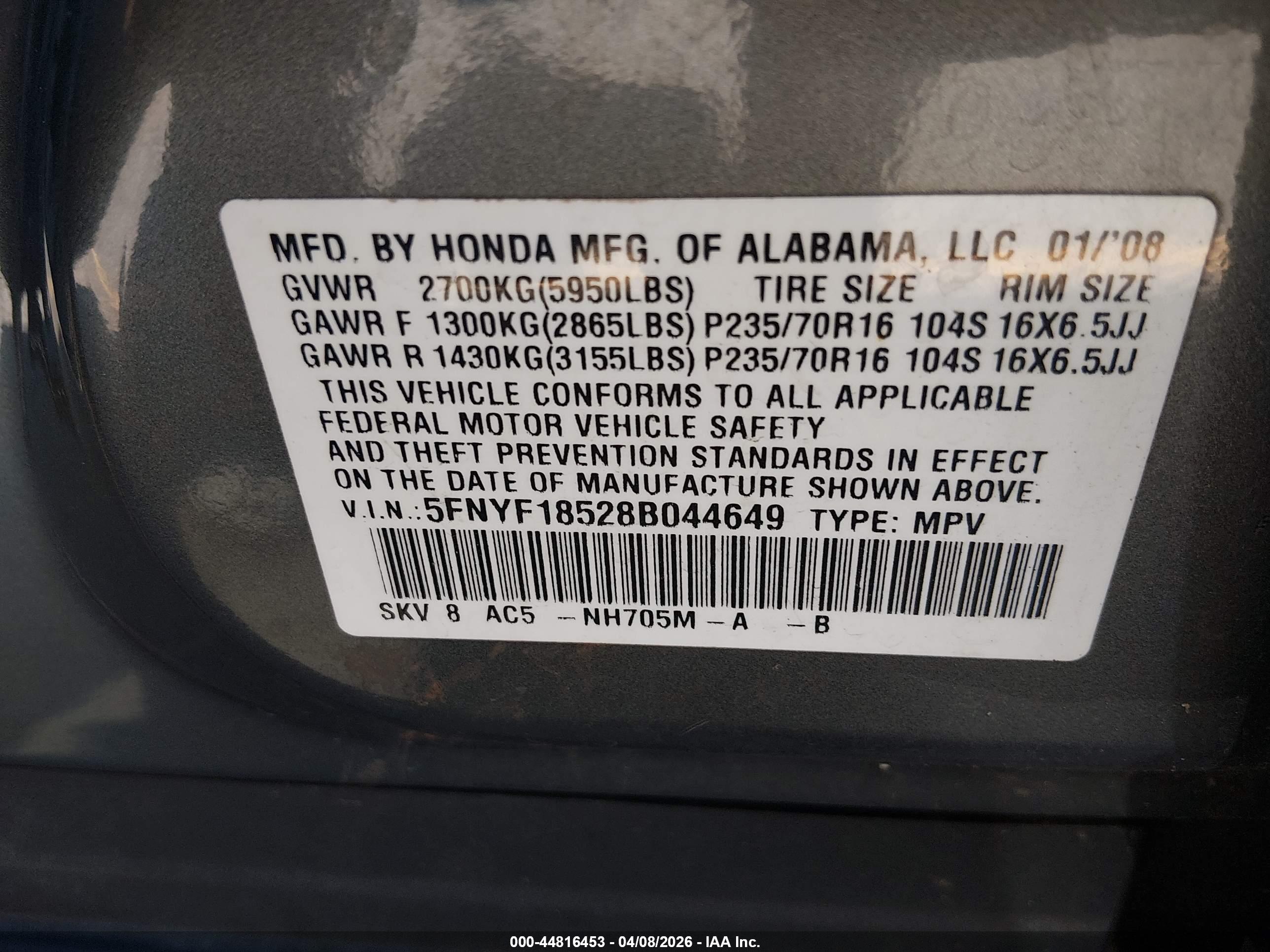 HONDA PILOT image 9