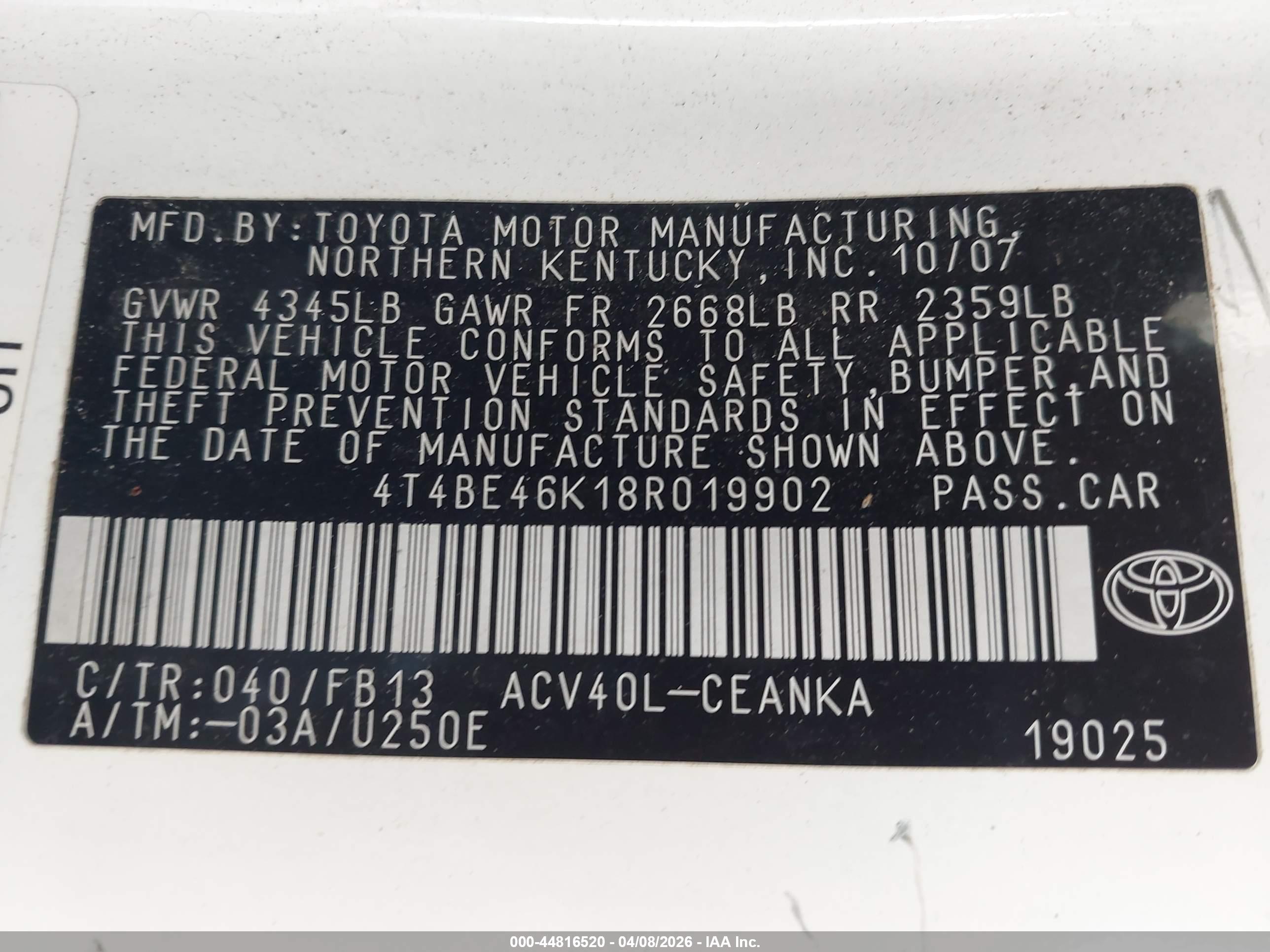 TOYOTA CAMRY image 9