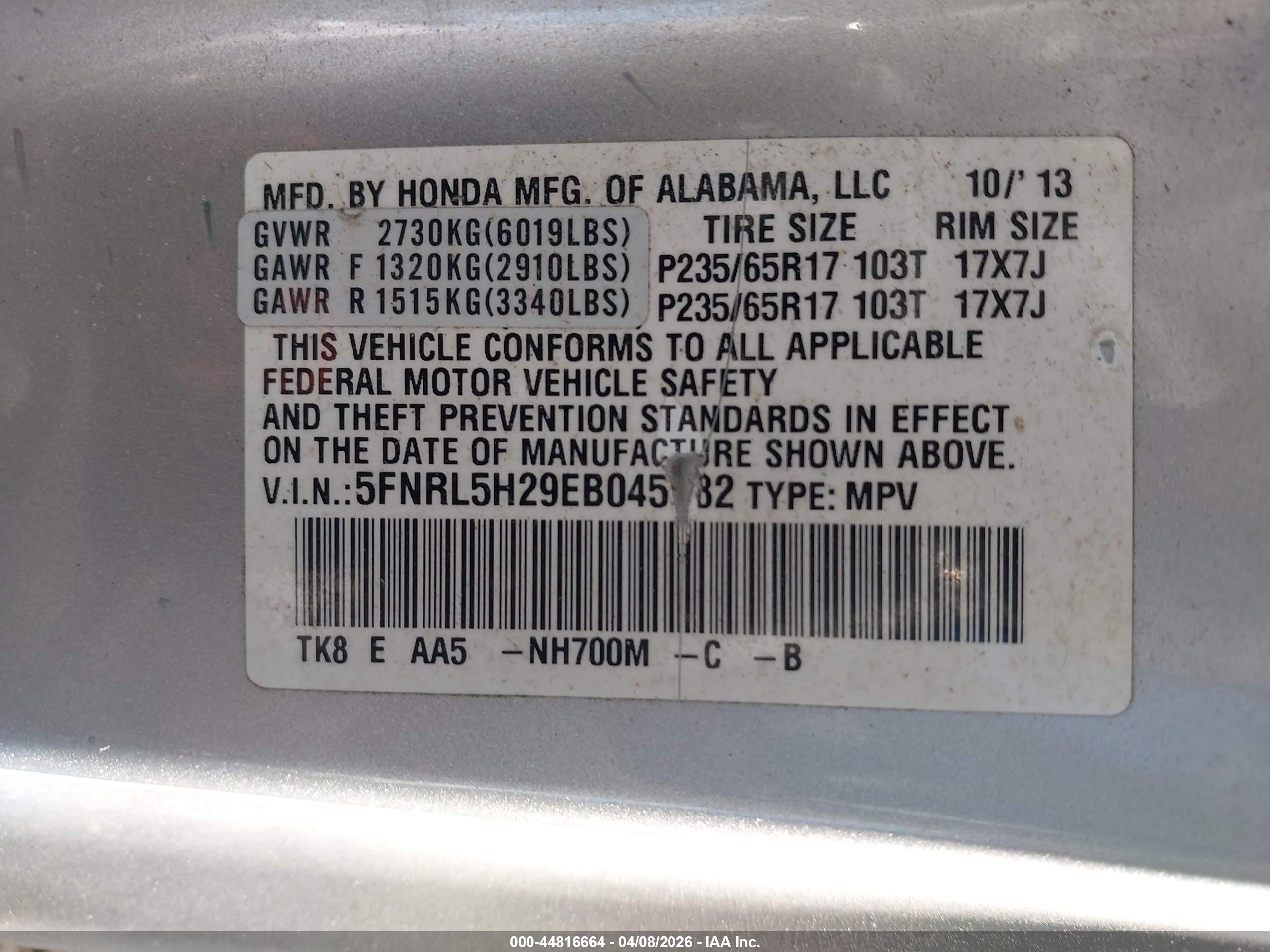 HONDA ODYSSEY image 9