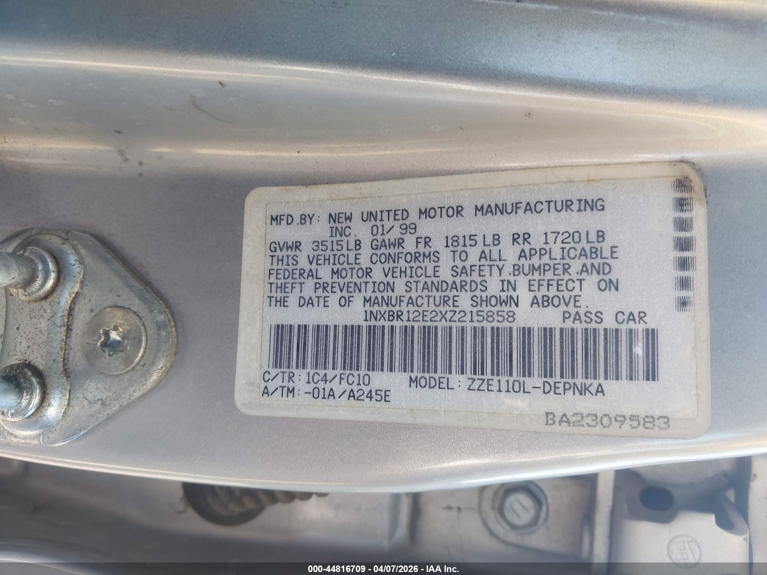 TOYOTA COROLLA image 9