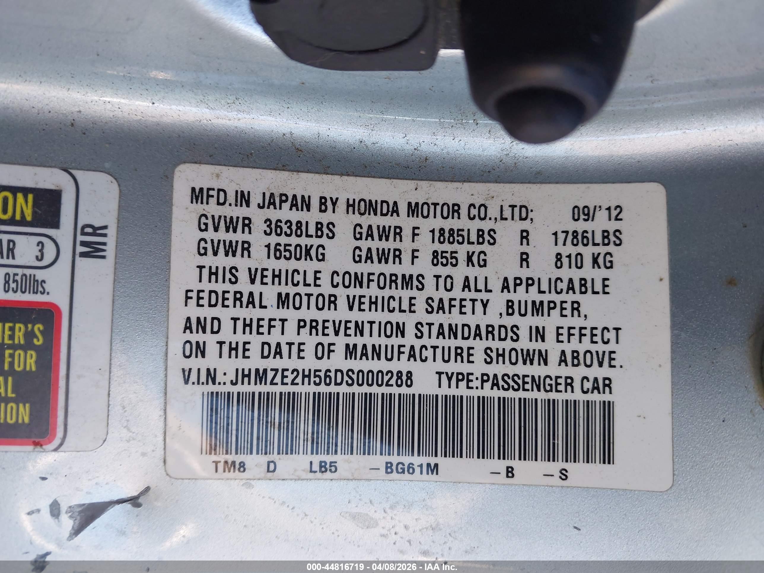 HONDA INSIGHT image 9