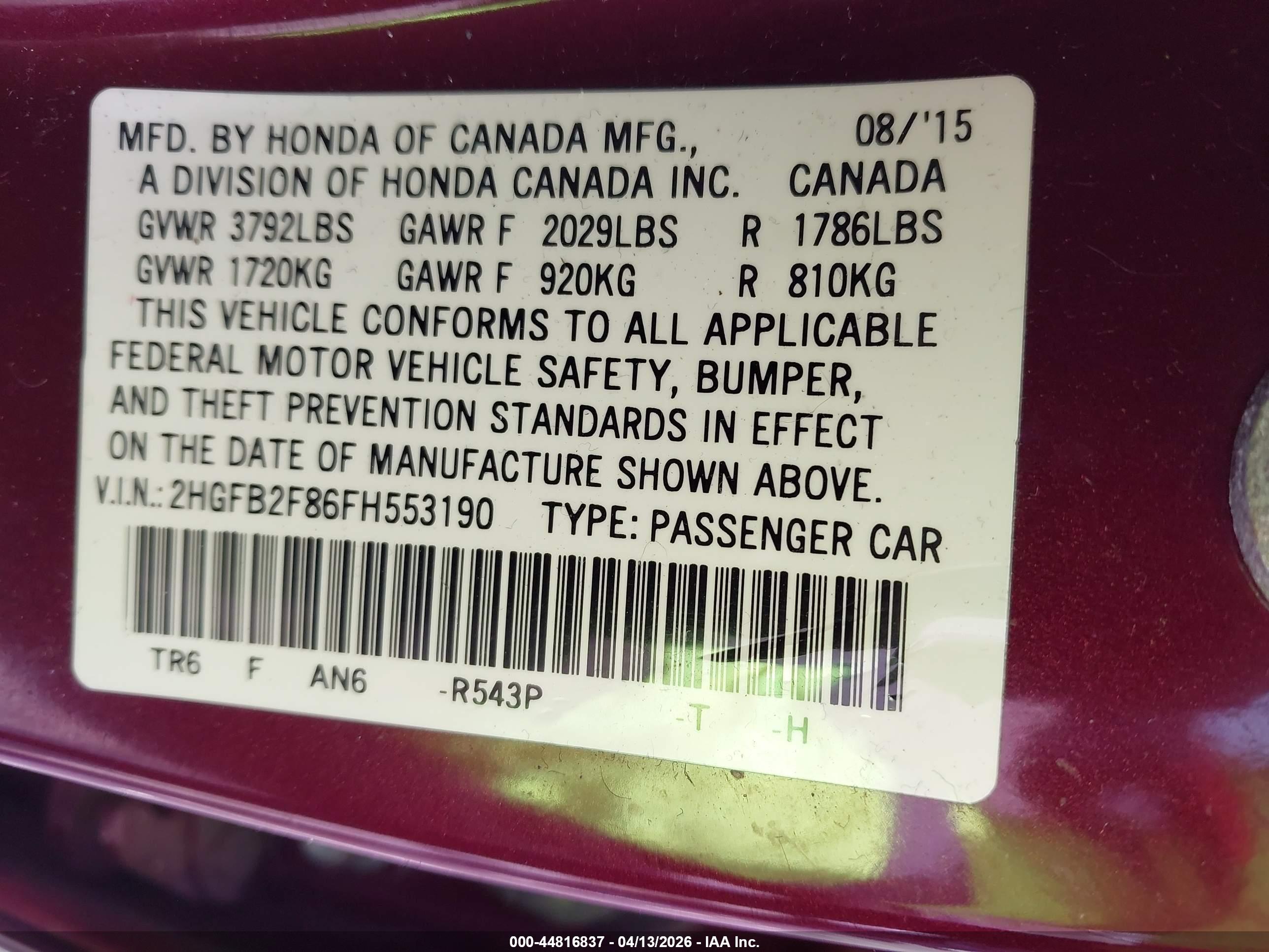 HONDA CIVIC image 9