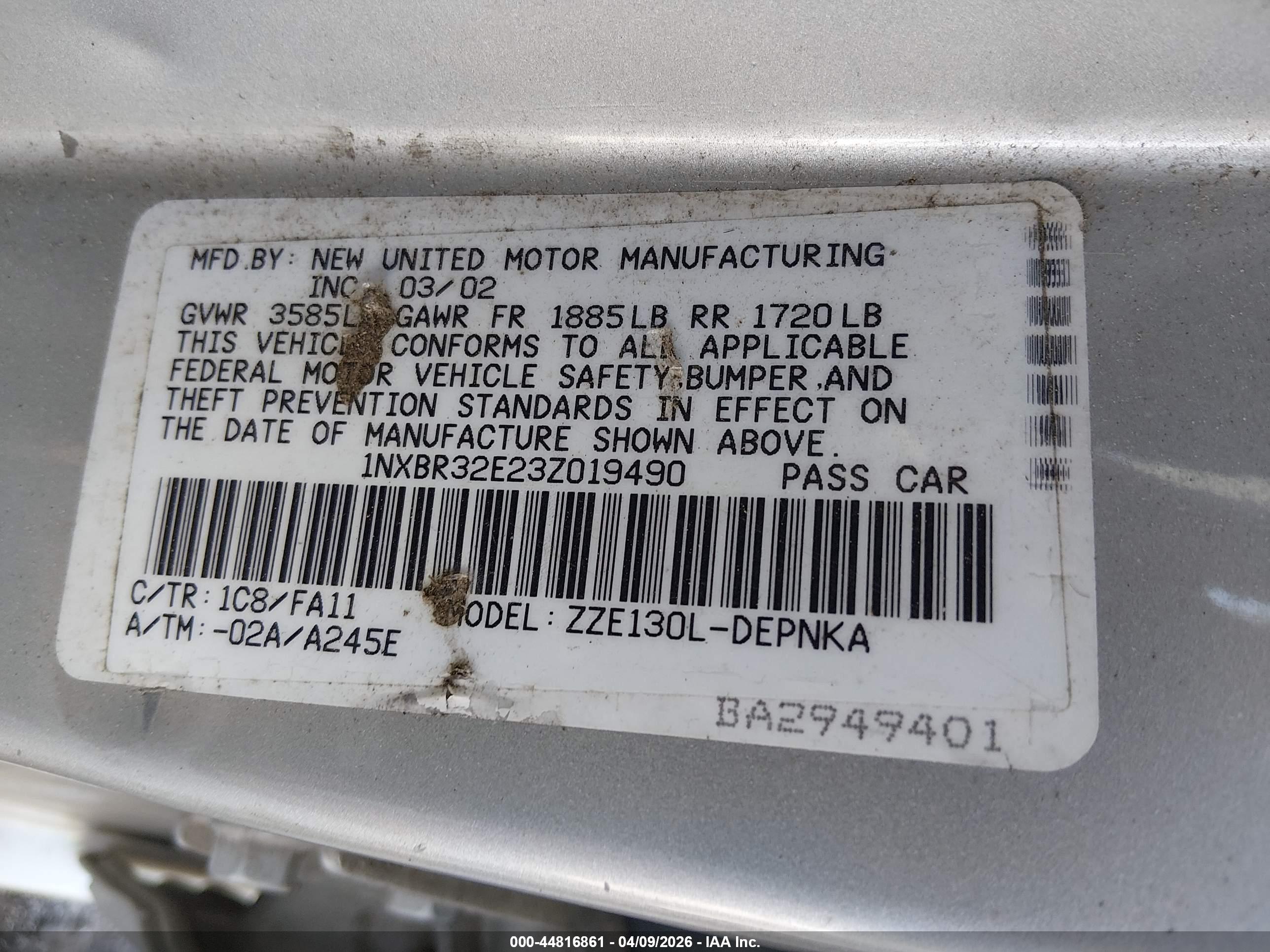 TOYOTA COROLLA image 9