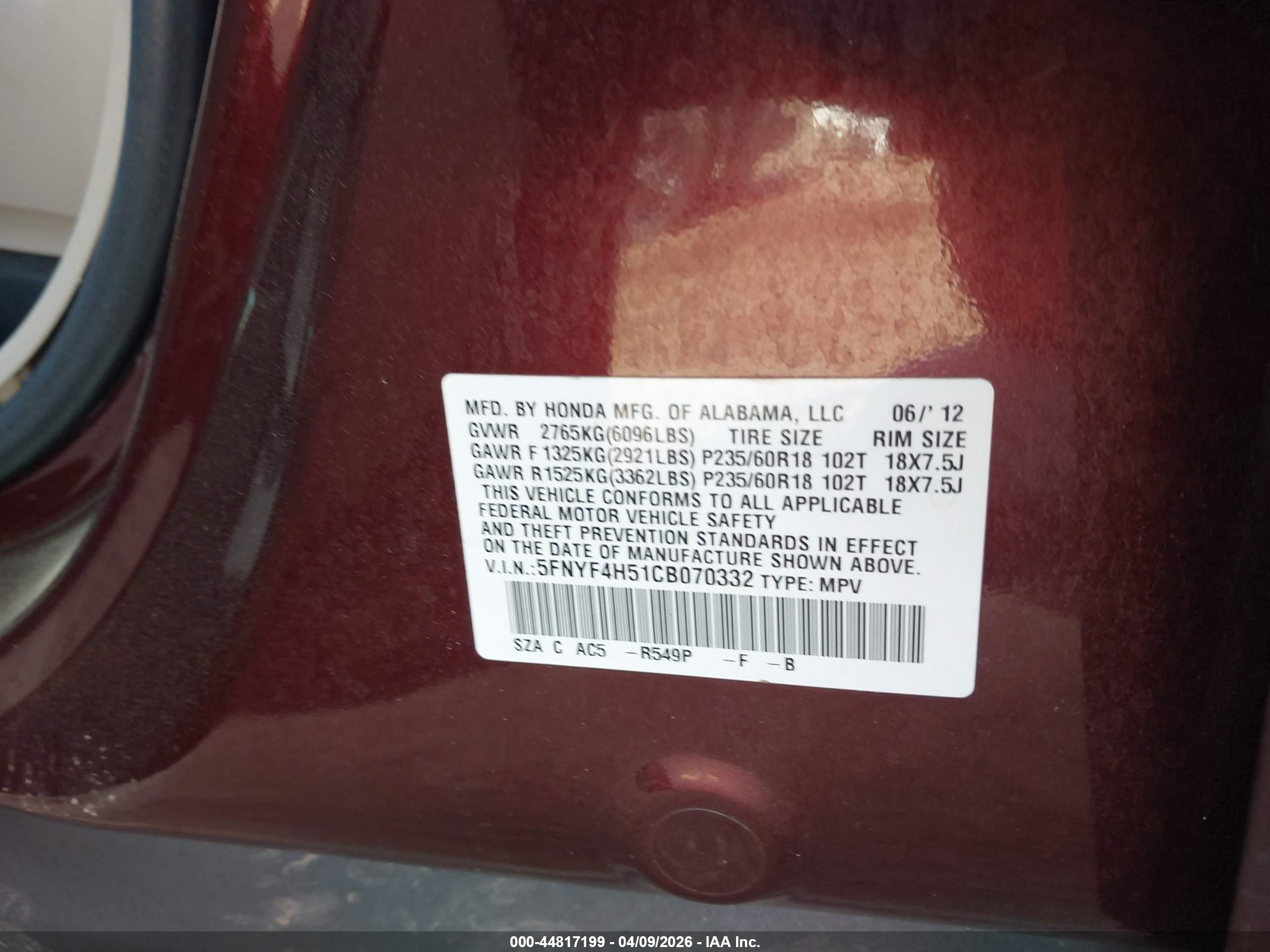 HONDA PILOT image 9
