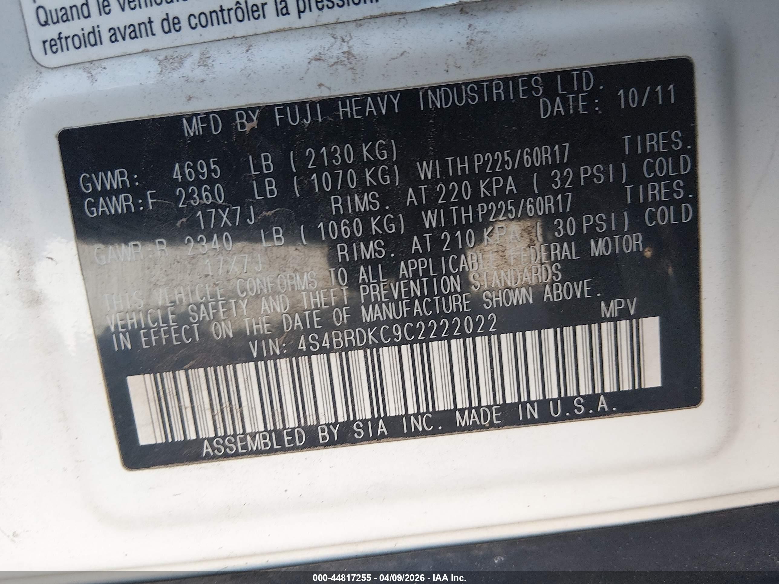 SUBARU OUTBACK image 9