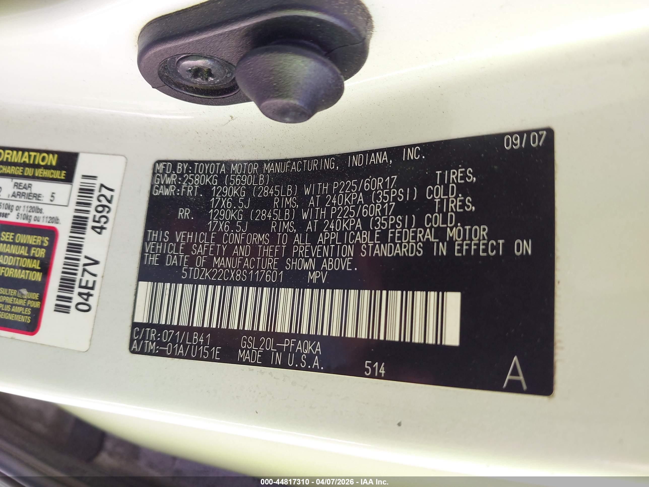 TOYOTA SIENNA image 9