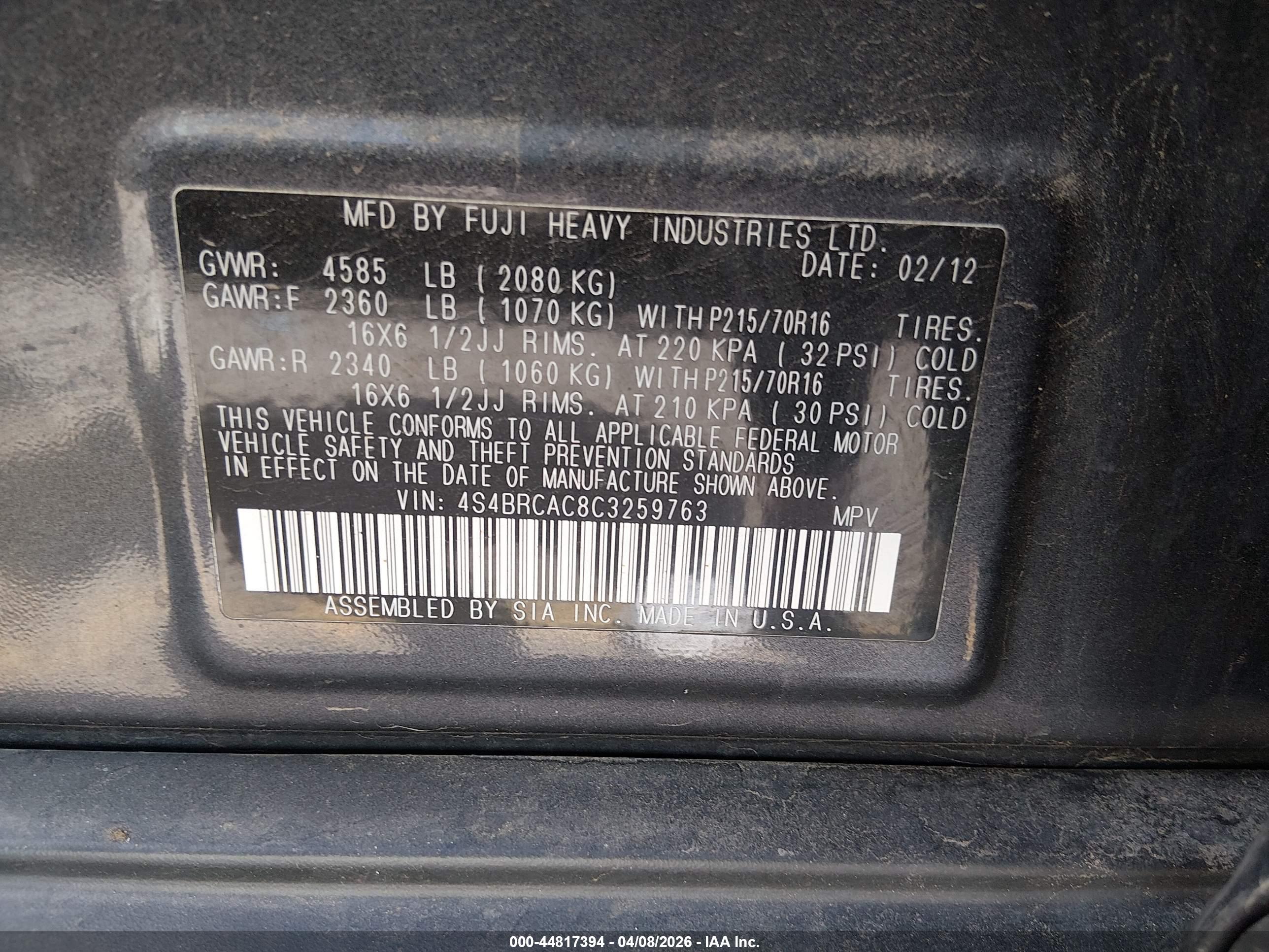 SUBARU OUTBACK image 9