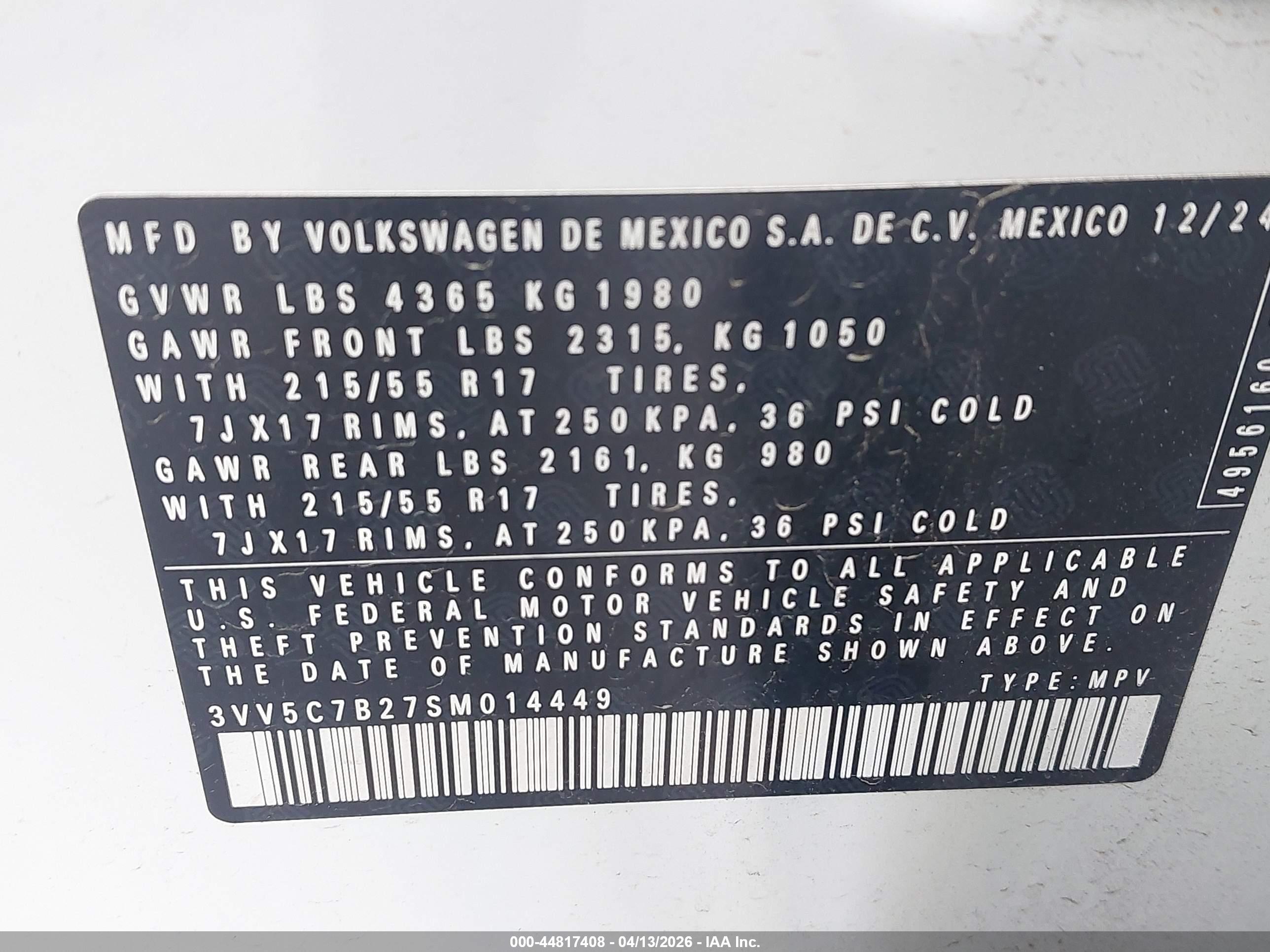 VOLKSWAGEN TAOS image 9