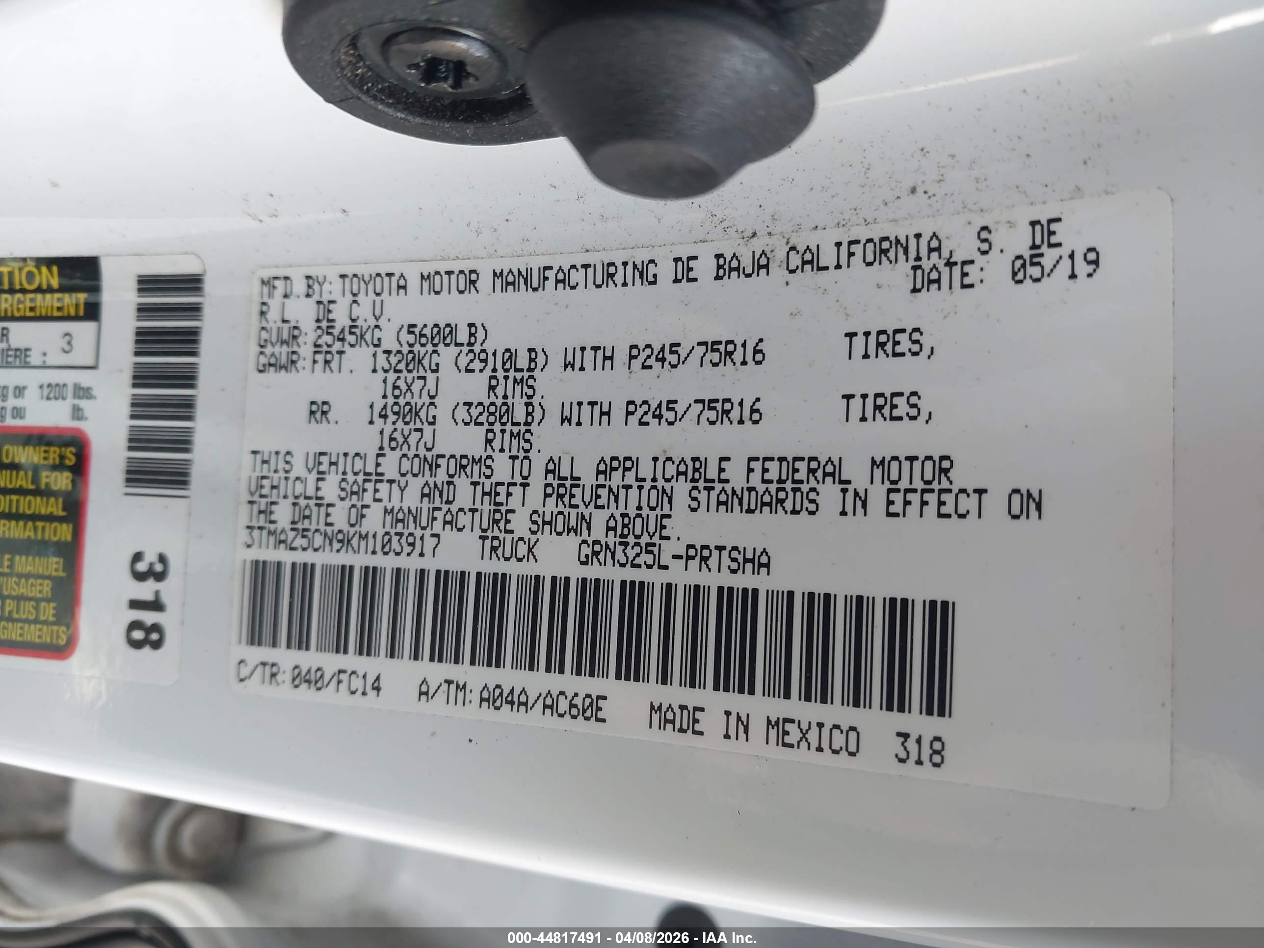 TOYOTA TACOMA image 9