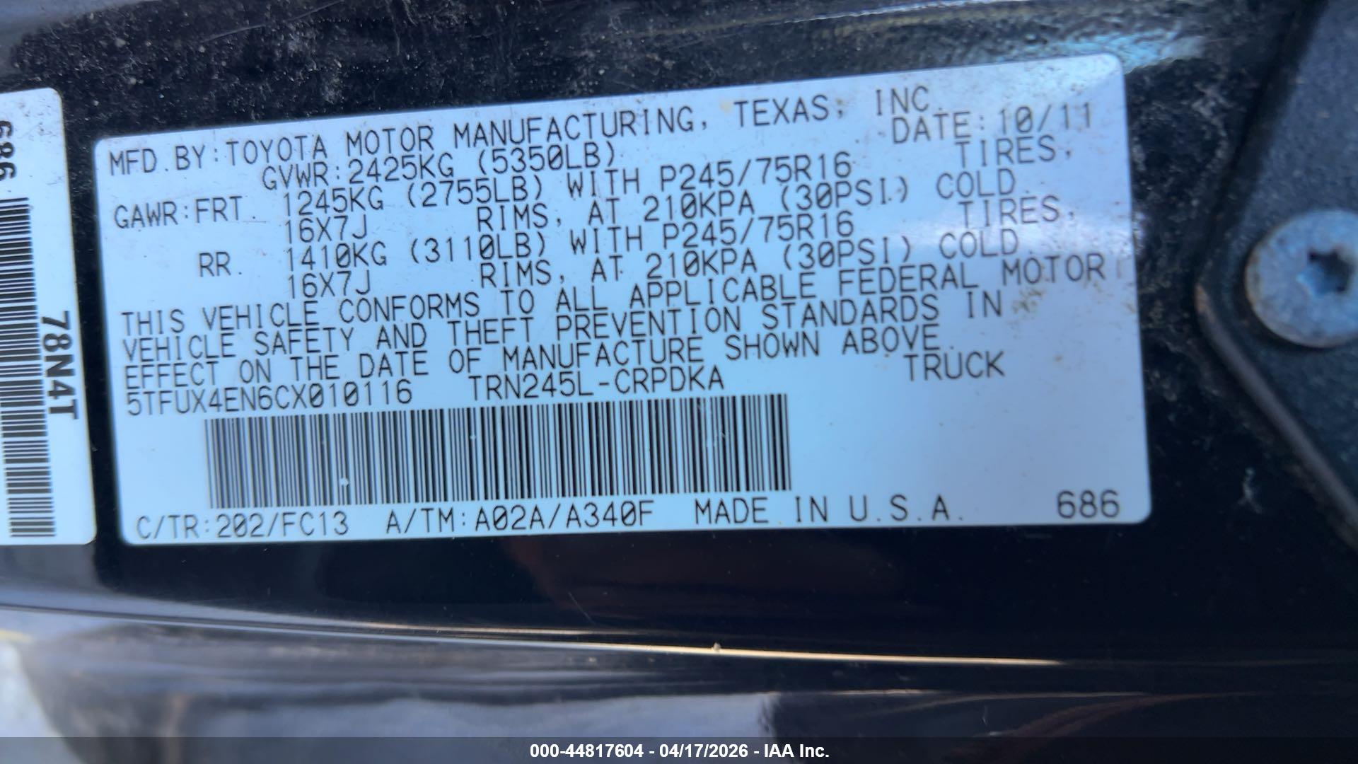 TOYOTA TACOMA image 9
