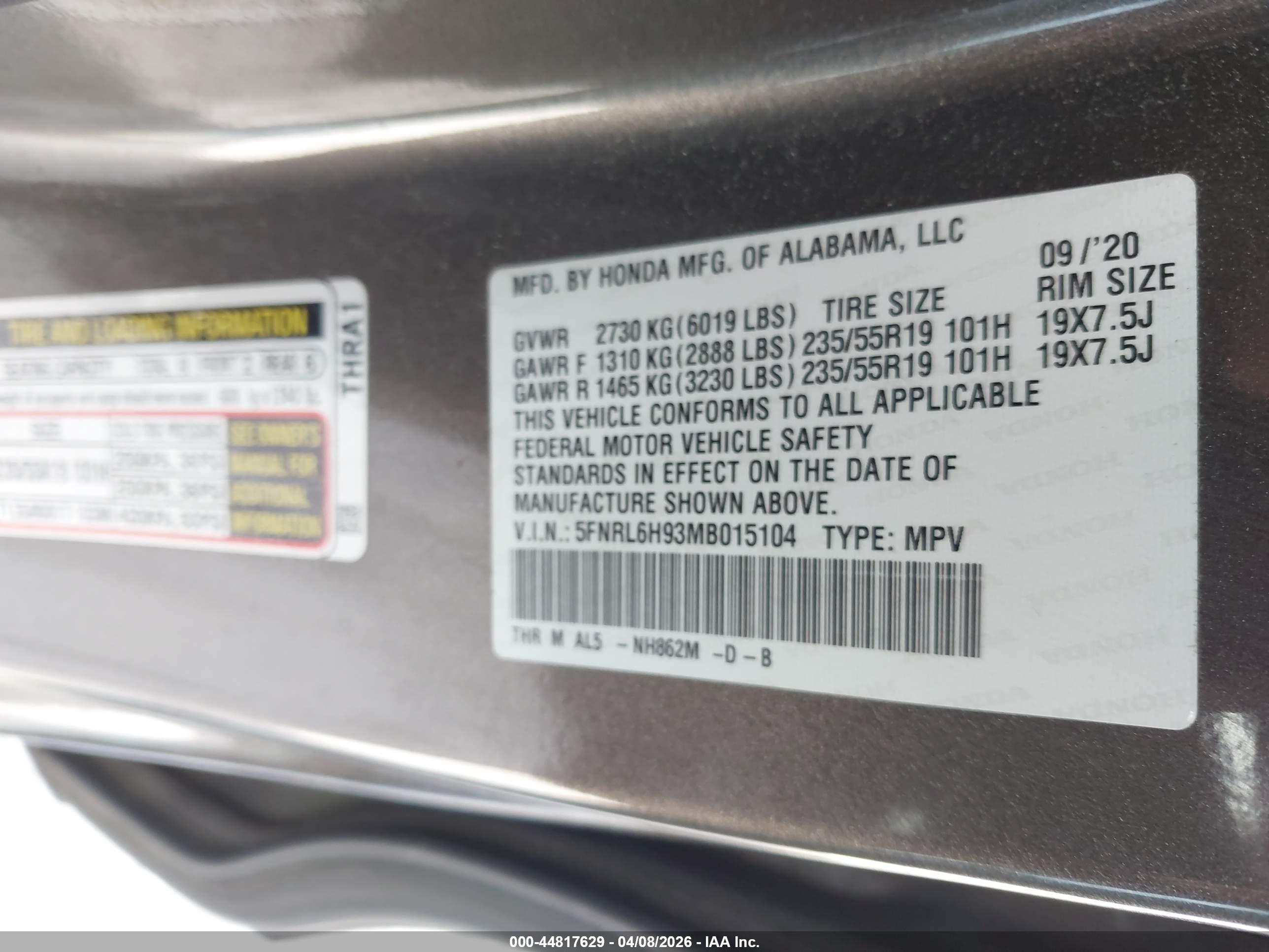 HONDA ODYSSEY image 9