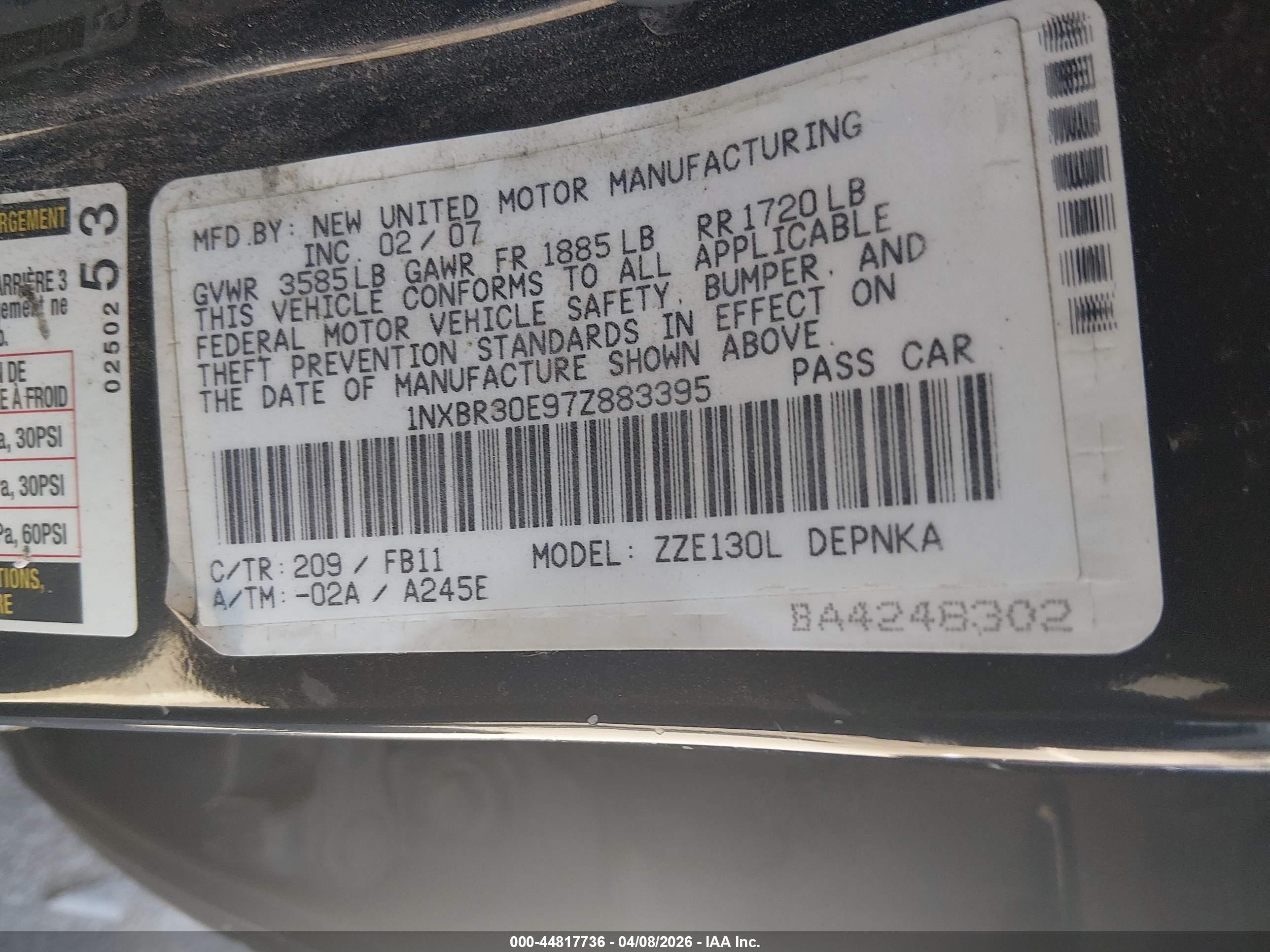 TOYOTA COROLLA image 9