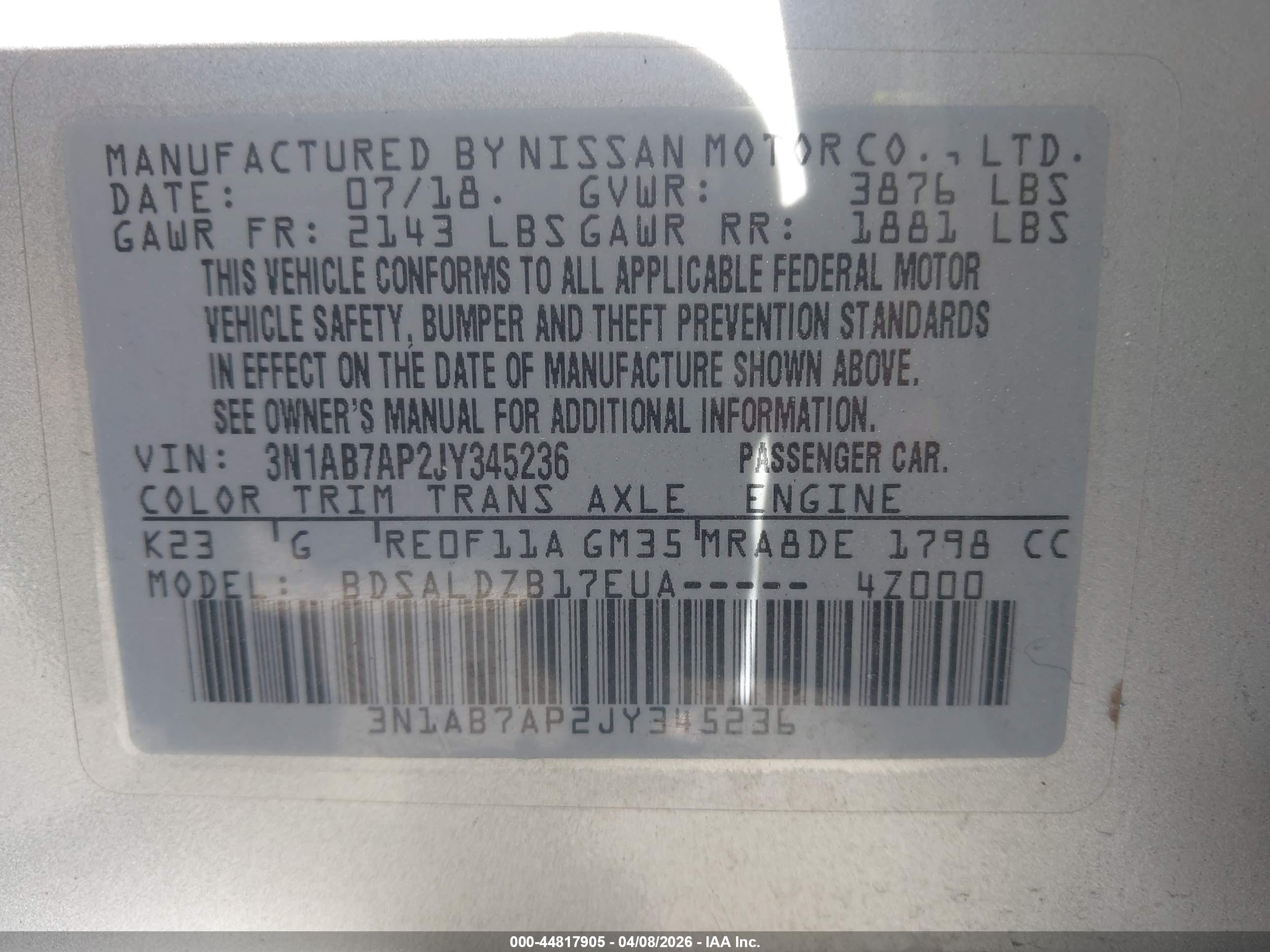 NISSAN SENTRA image 9