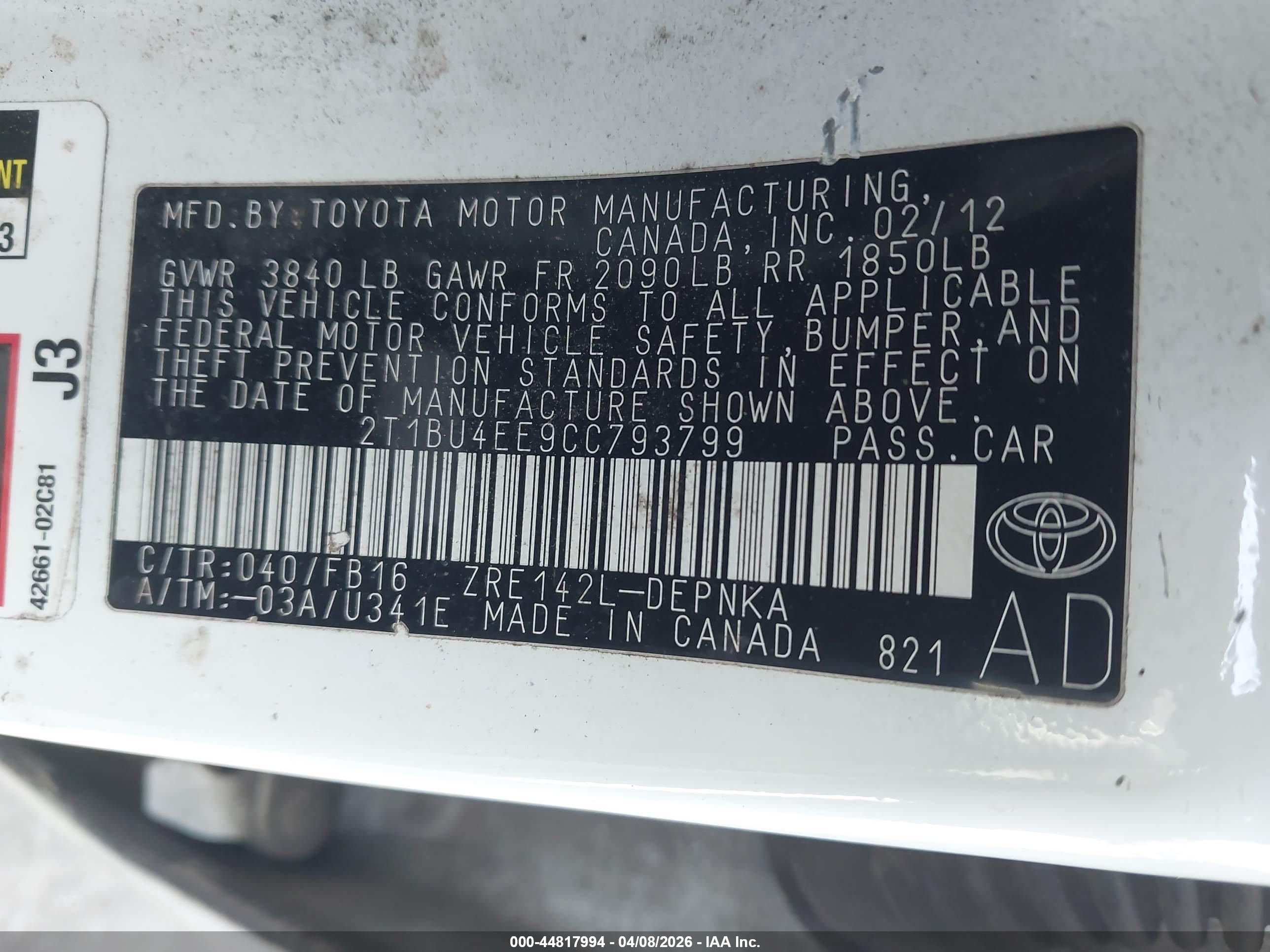 TOYOTA COROLLA image 9