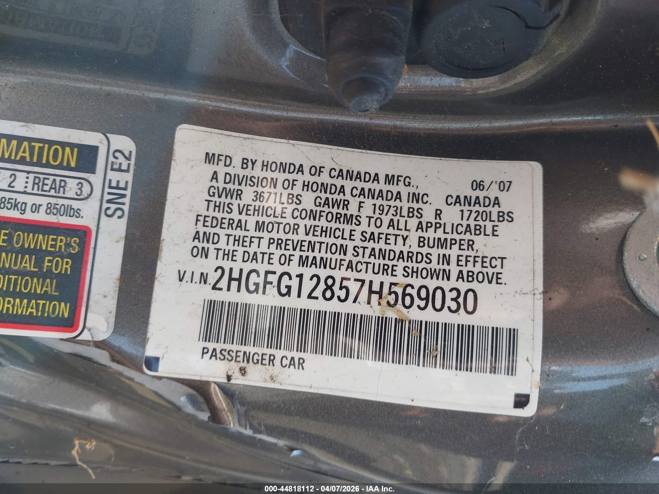 HONDA CIVIC image 9
