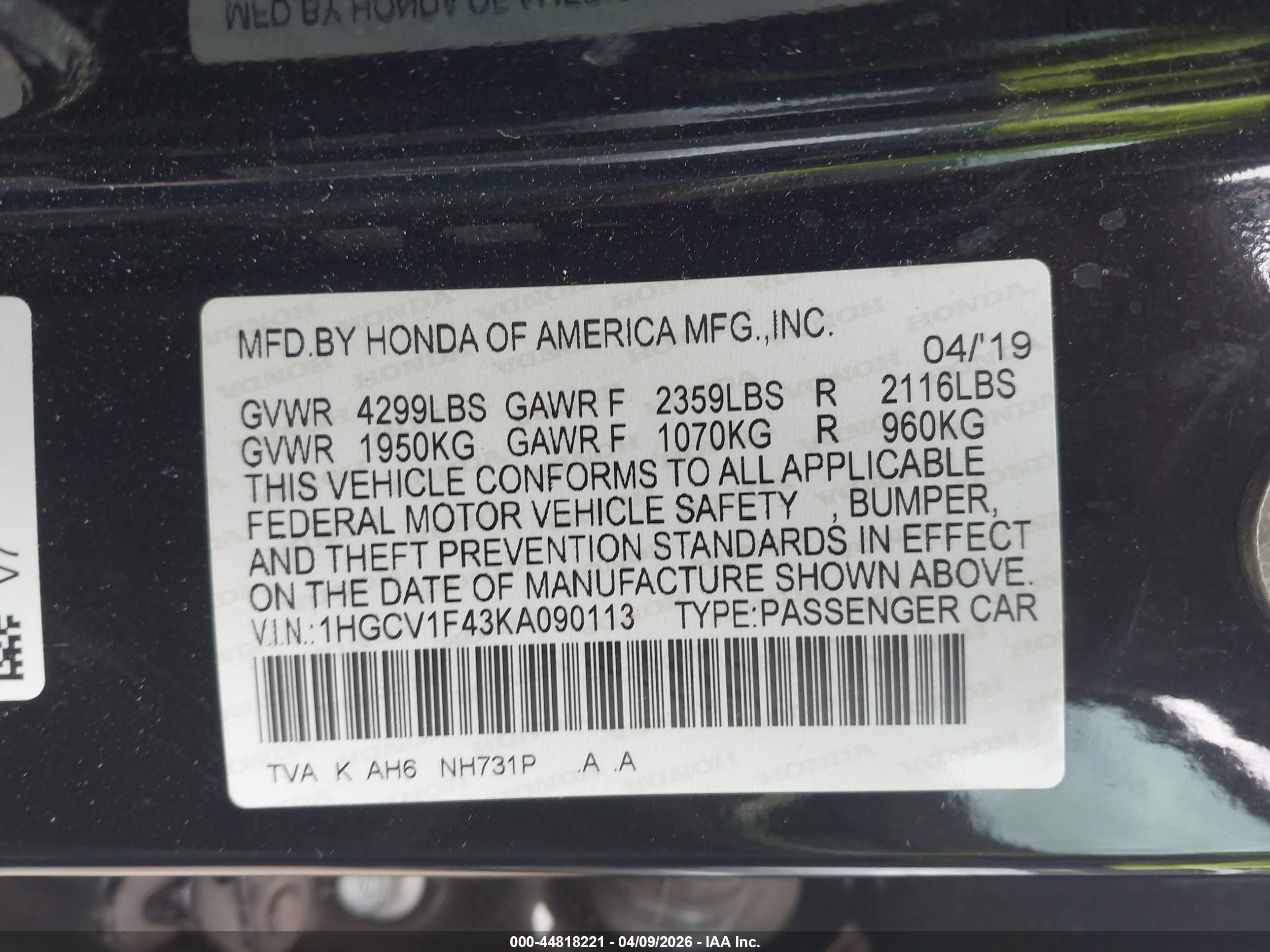 HONDA ACCORD image 9