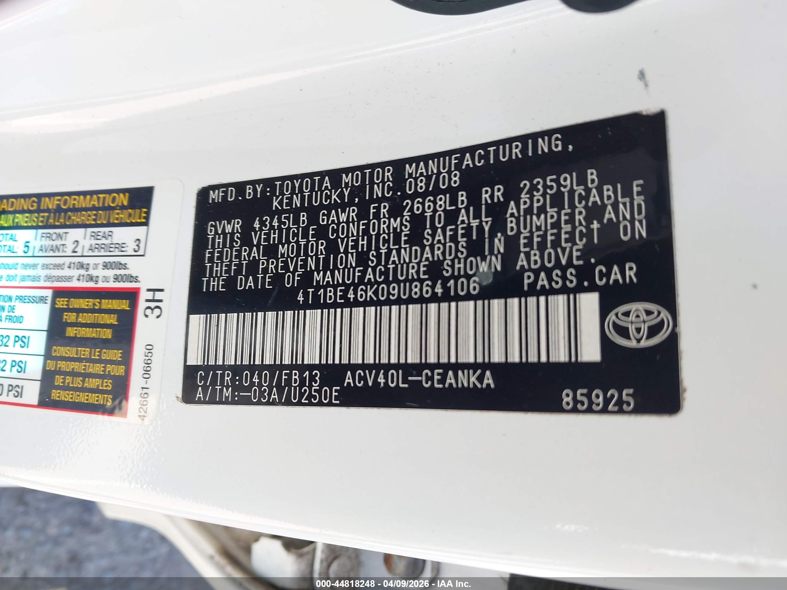 TOYOTA CAMRY image 9
