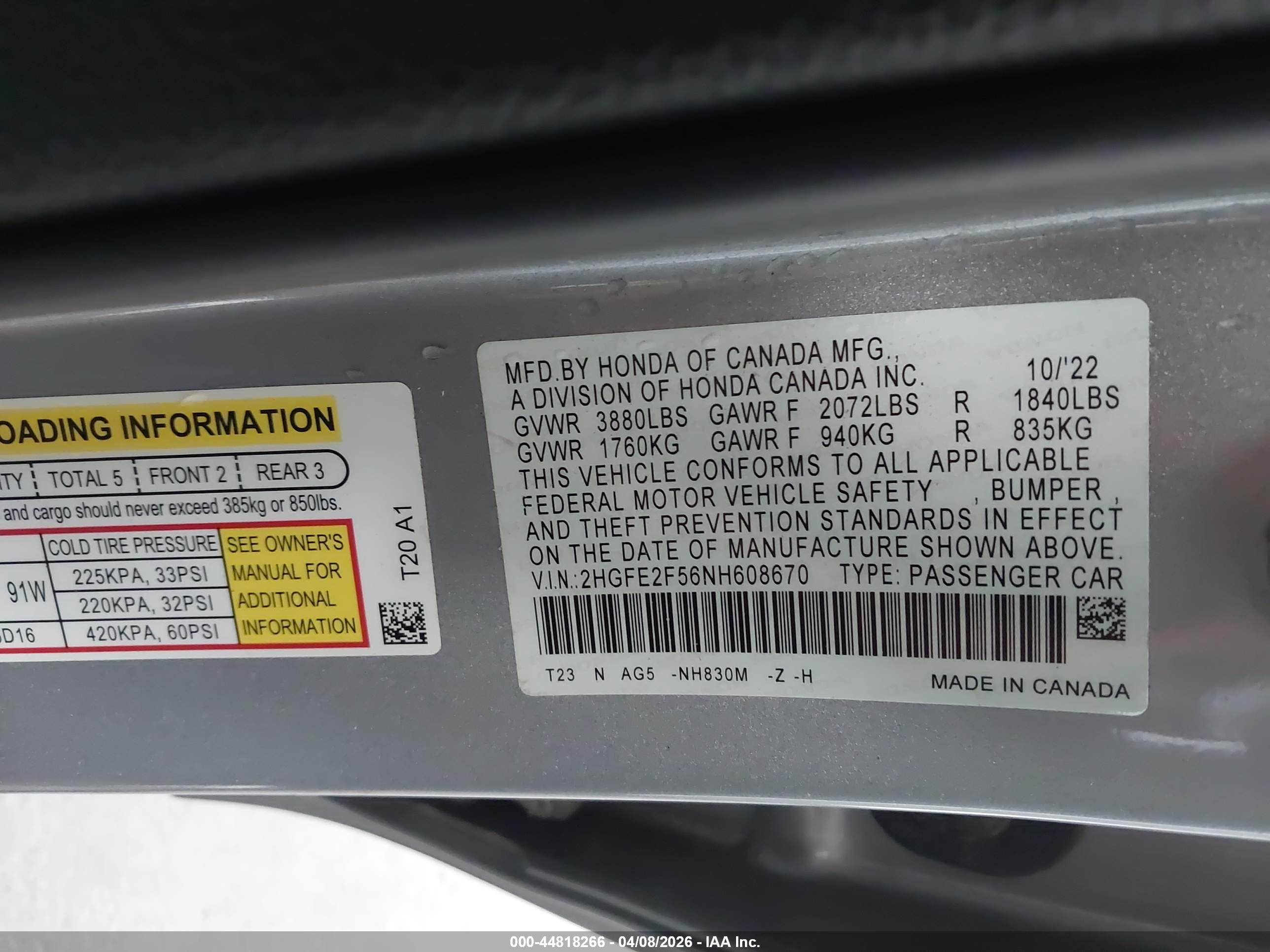 HONDA CIVIC image 9