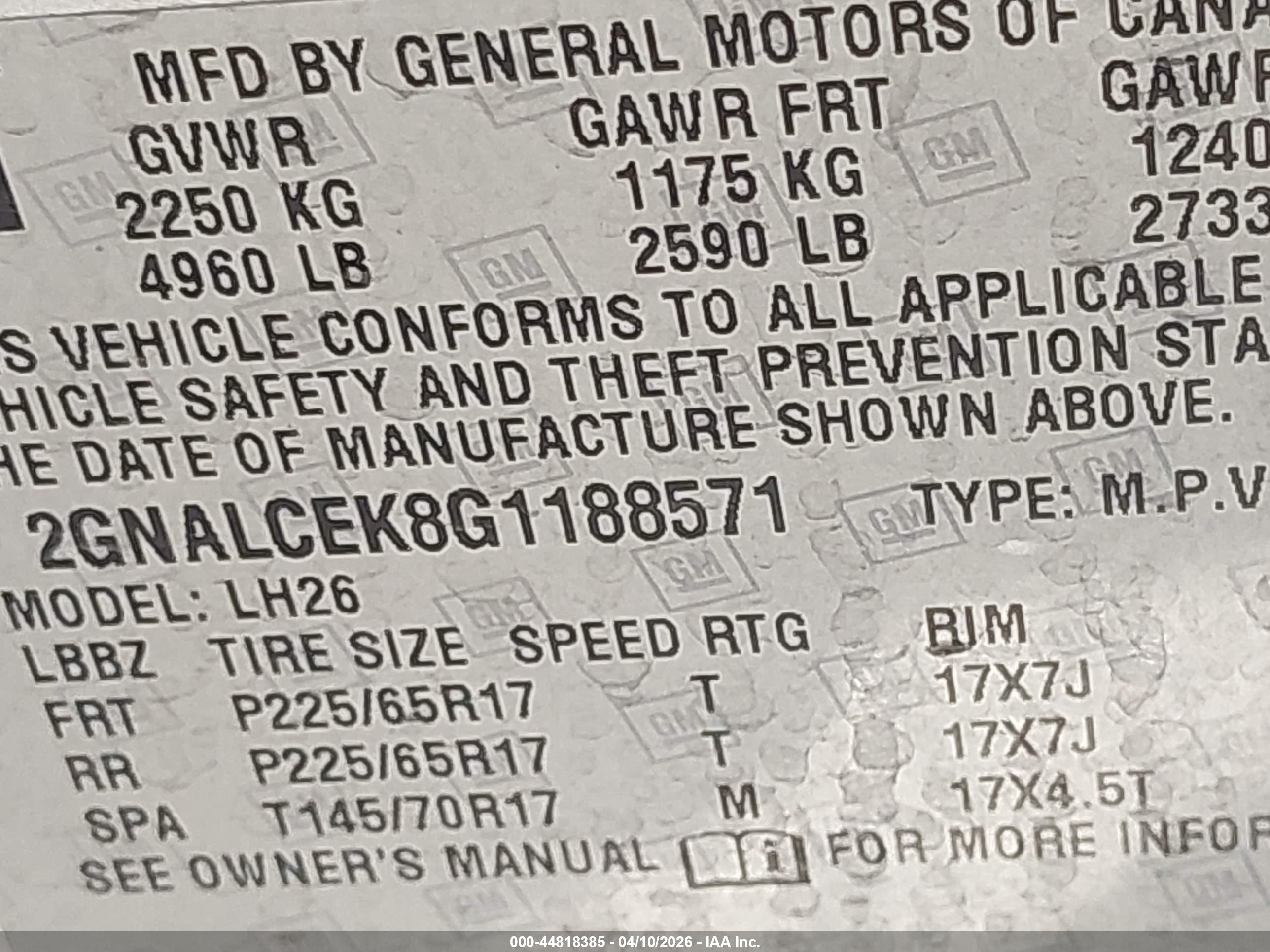 CHEVROLET EQUINOX image 9