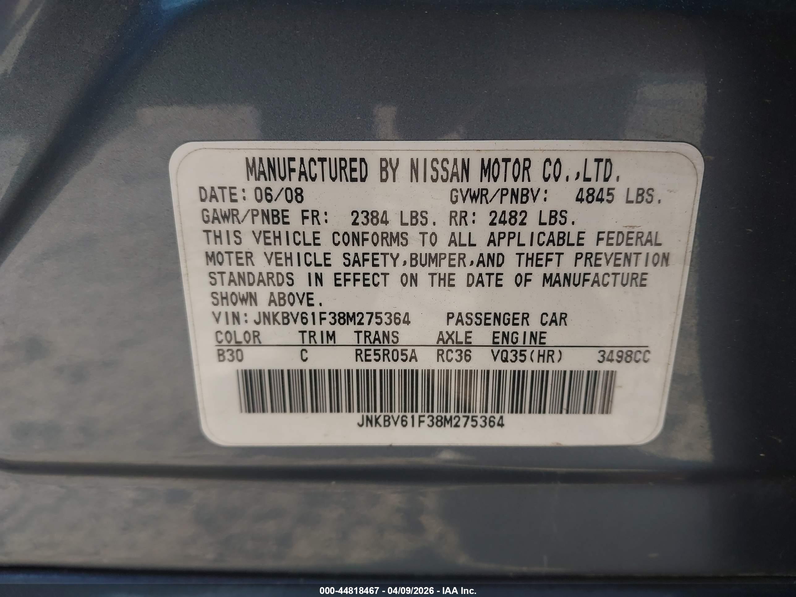 INFINITI G35X image 9
