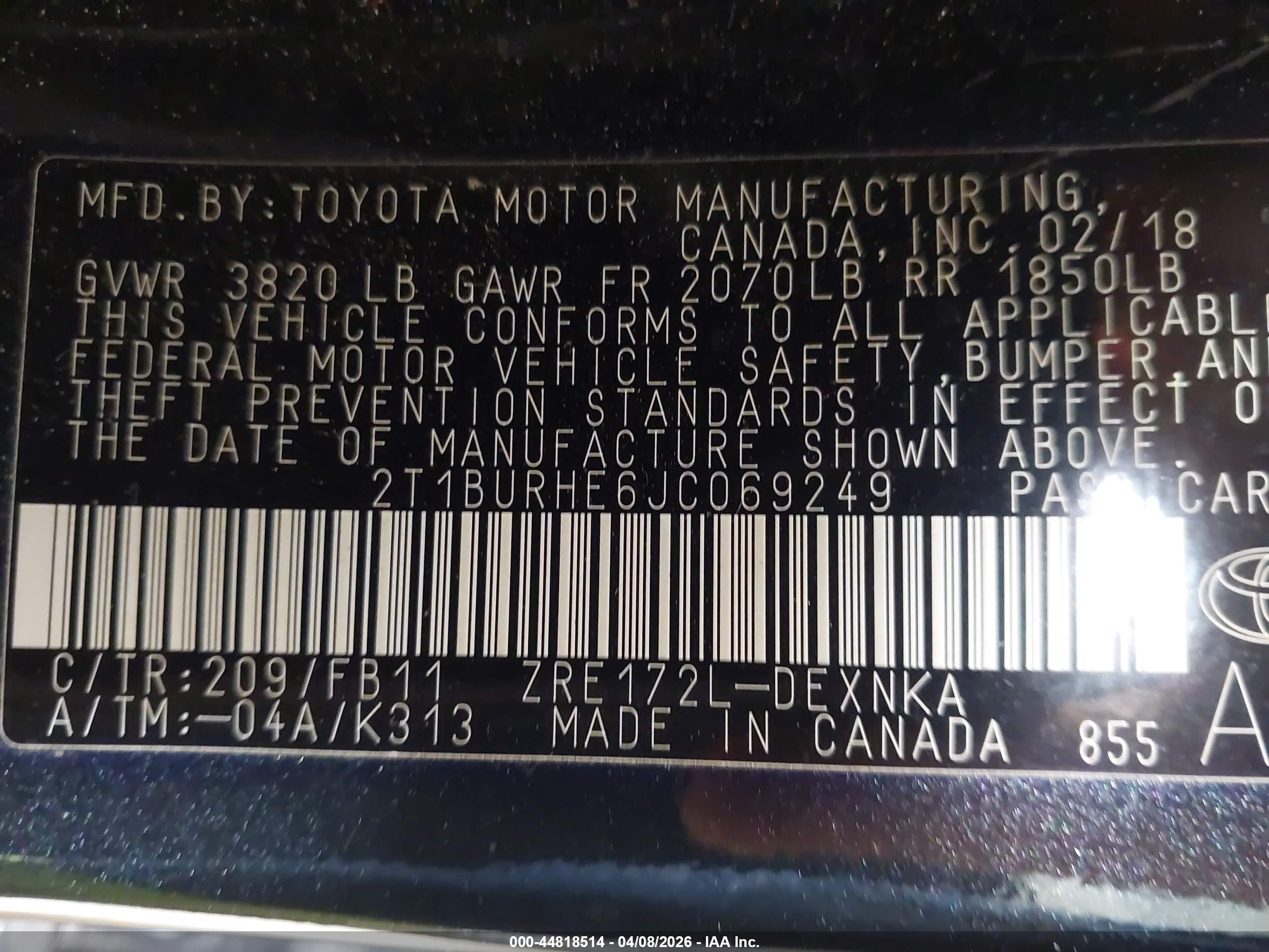 TOYOTA COROLLA image 9
