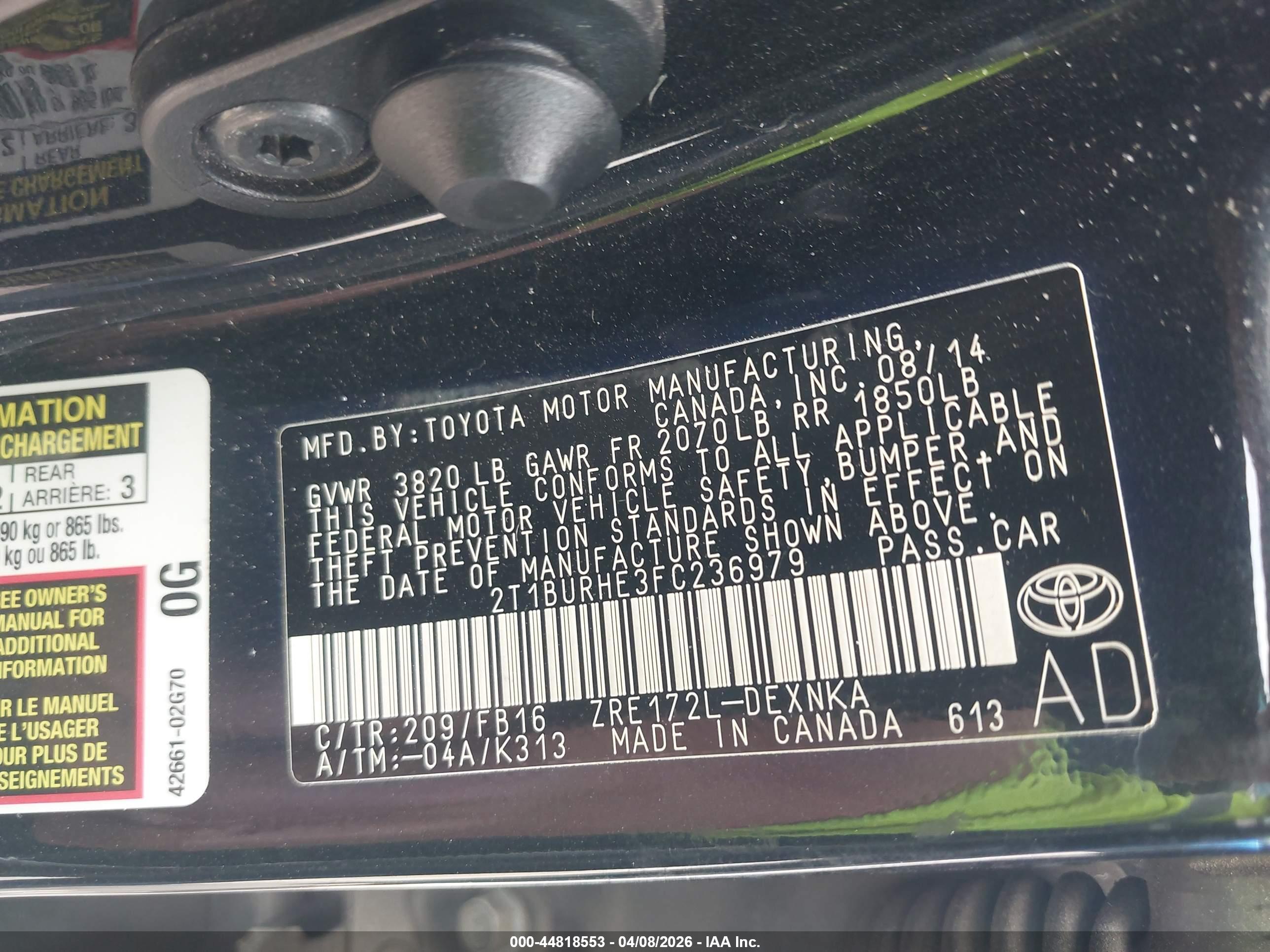 TOYOTA COROLLA image 9